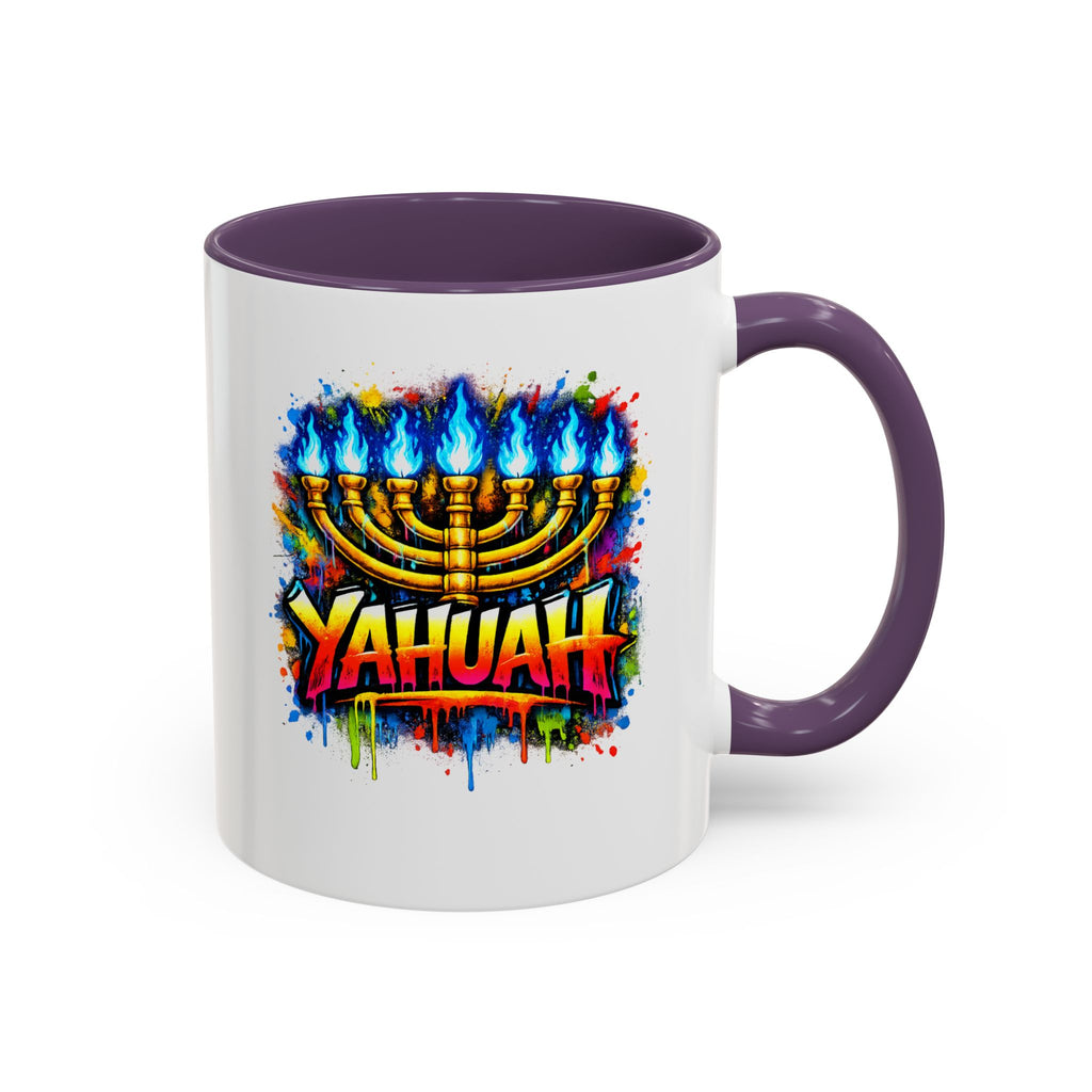 Yahuah colorful Menorah Coffee Mug