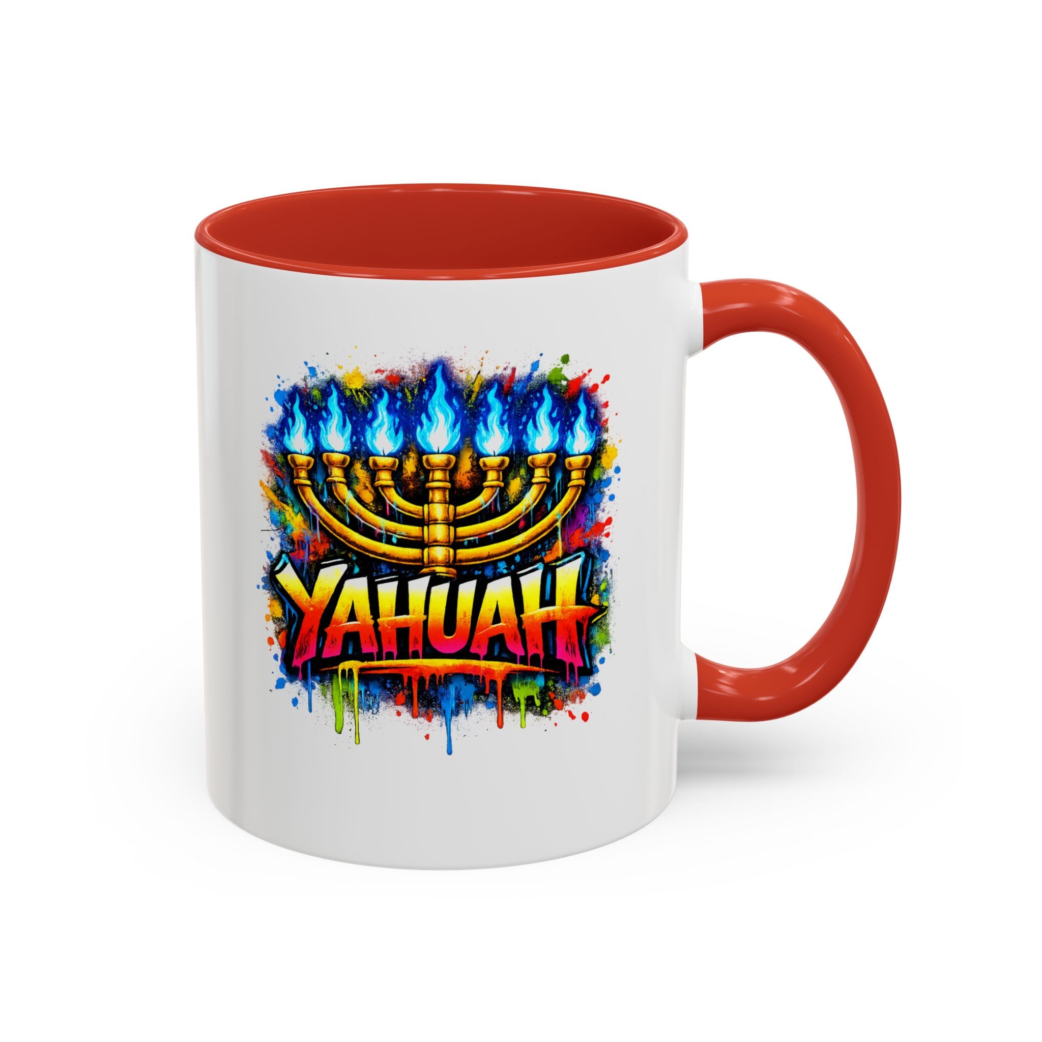 Yahuah colorful Menorah Coffee Mug