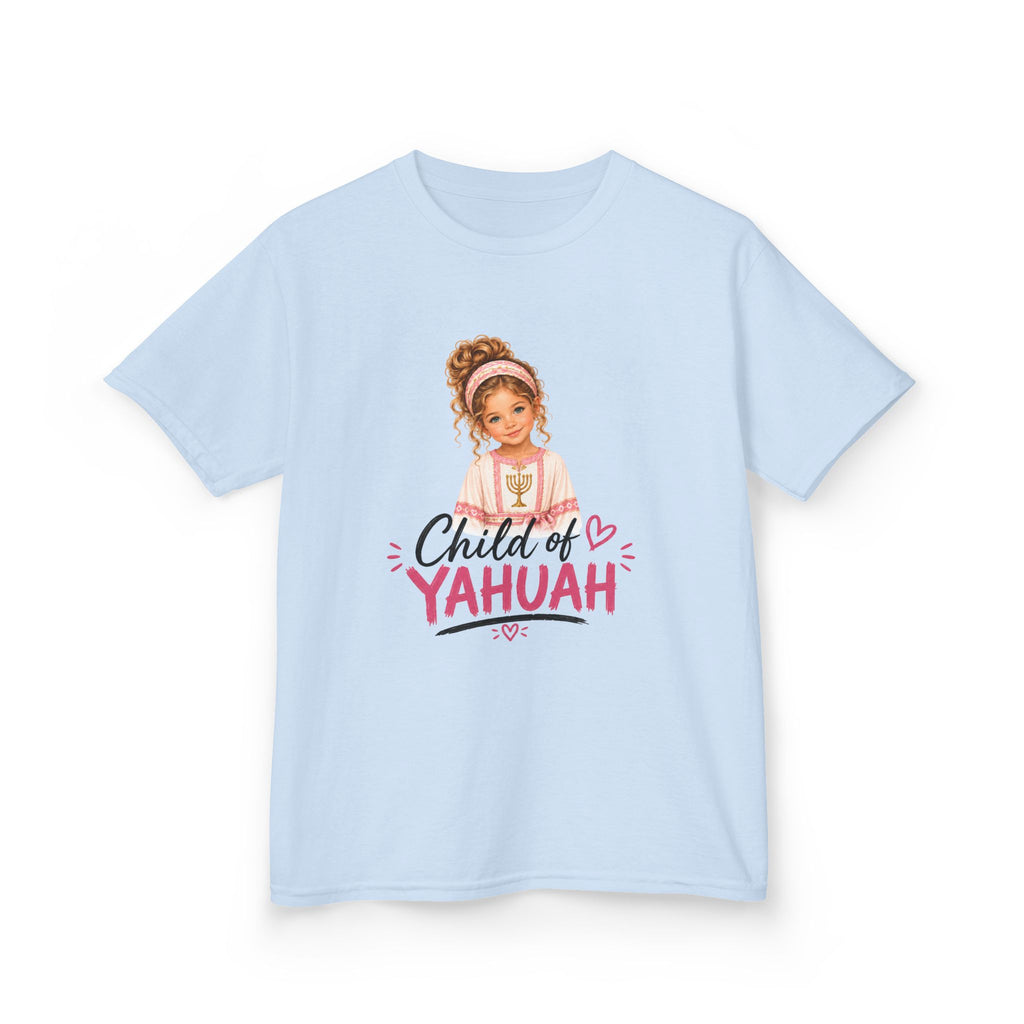 Kids Tee — "Child of Yahuah" Faith Graphic Shirt for Girls