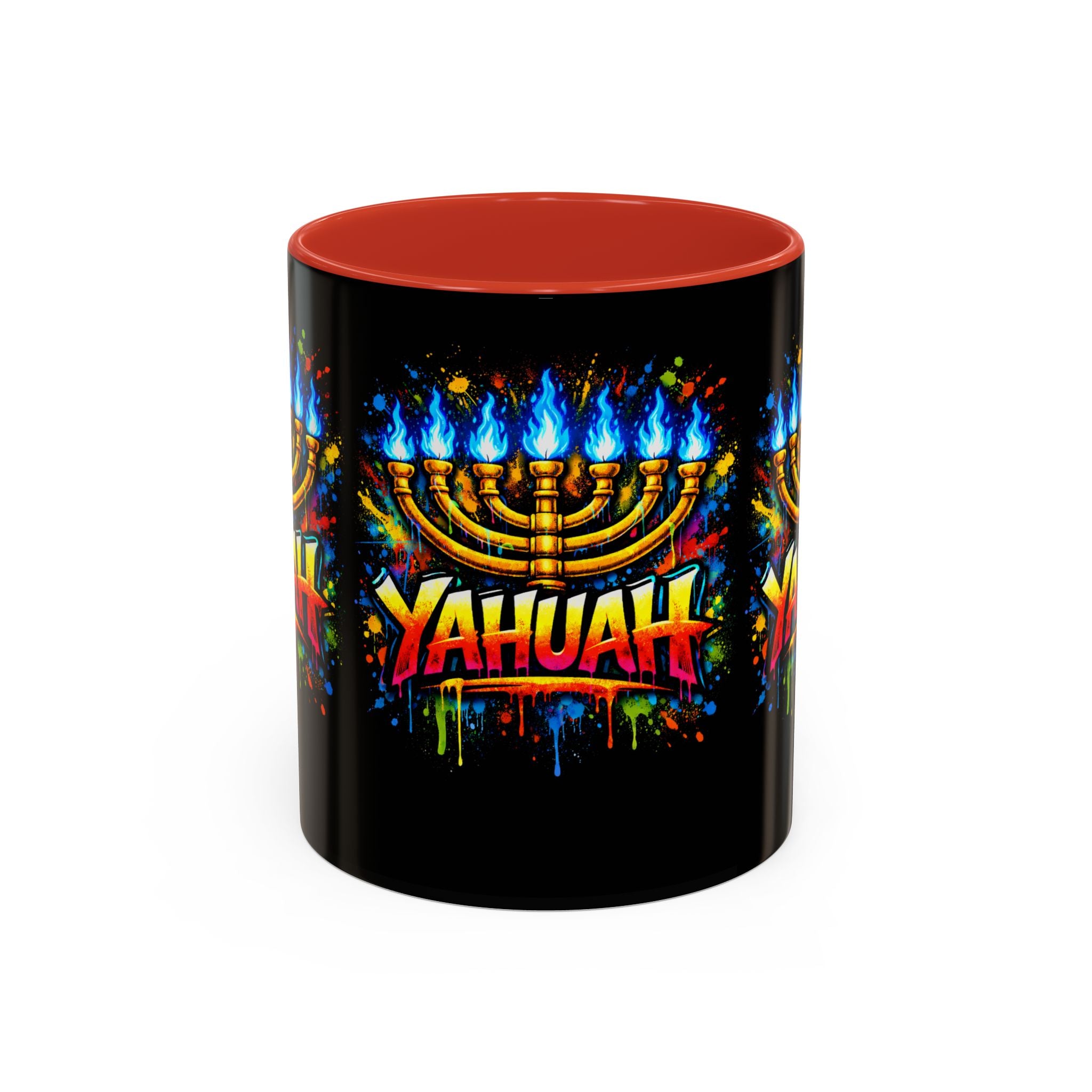 Yahuah Menorah Coffee Mug — Vibrant Set Apart Accent Mug (11/15 oz)