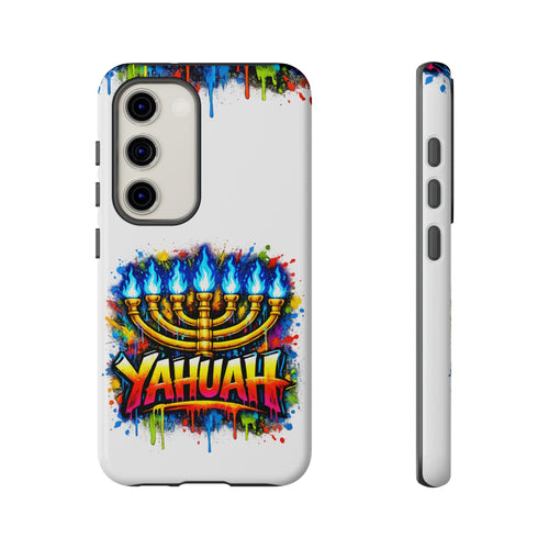 Menorah Yahuah Phone Case — Colorful Graffiti Protective Case