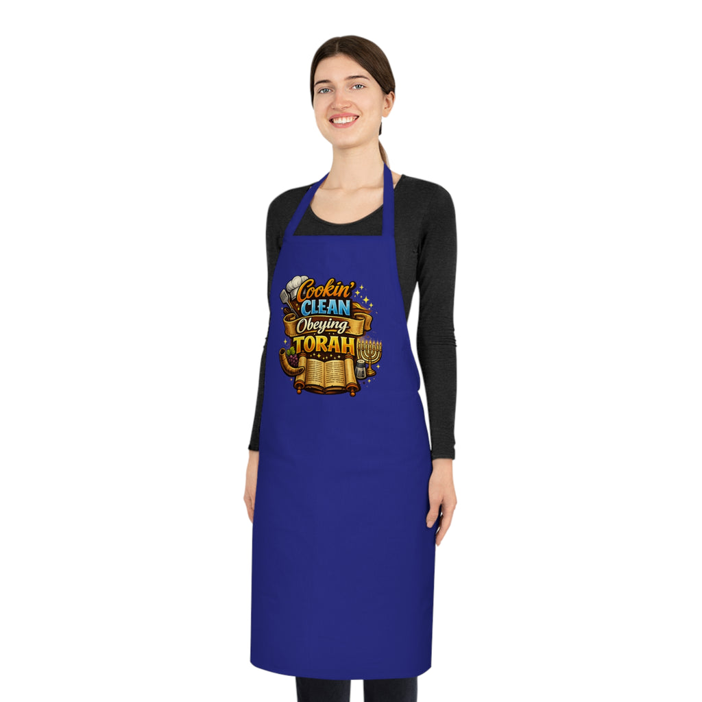 Set Apart Cooking Apron – "Cookin' Clean, Obeying Torah" Cotton Apron