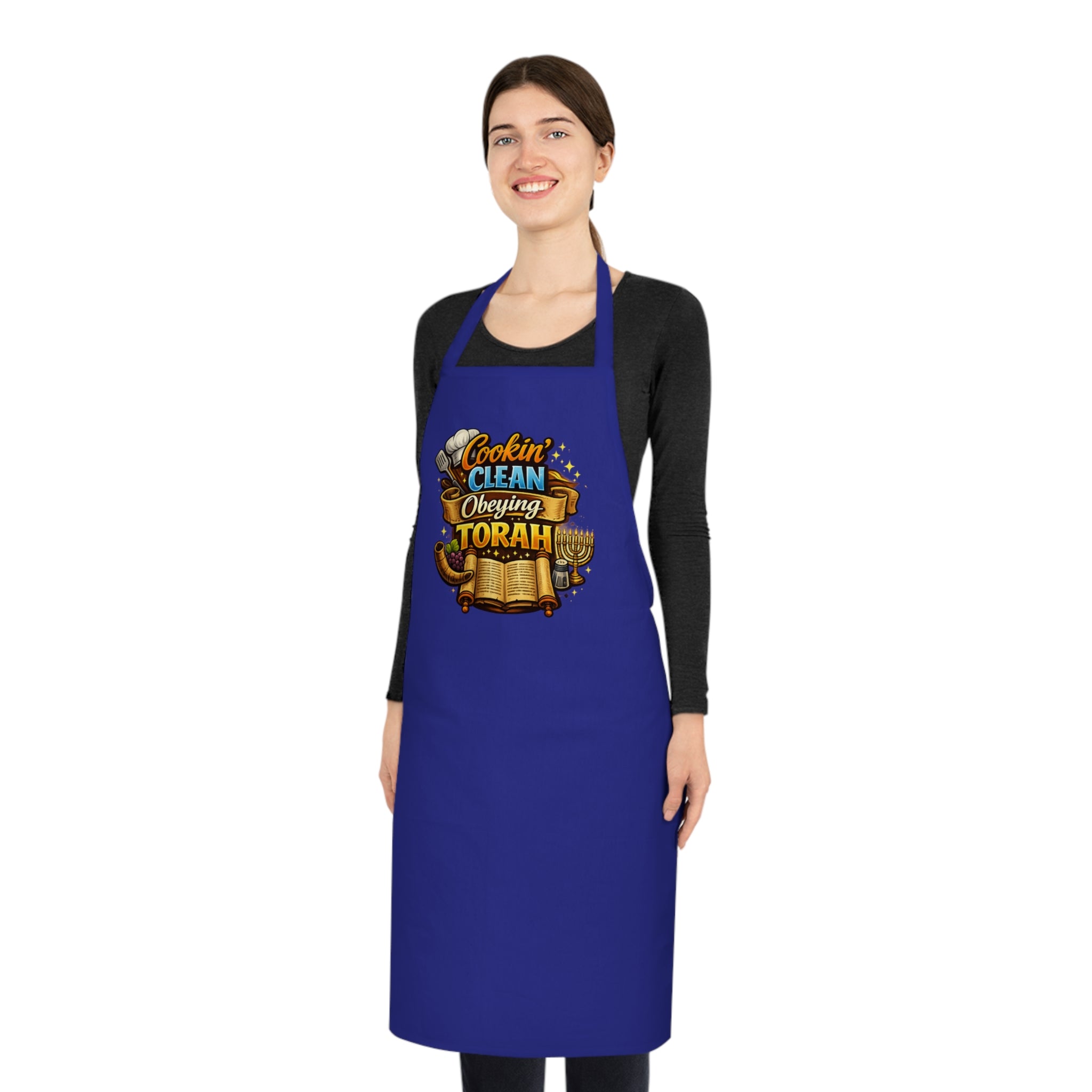Set Apart Cooking Apron – "Cookin' Clean, Obeying Torah" Cotton Apron