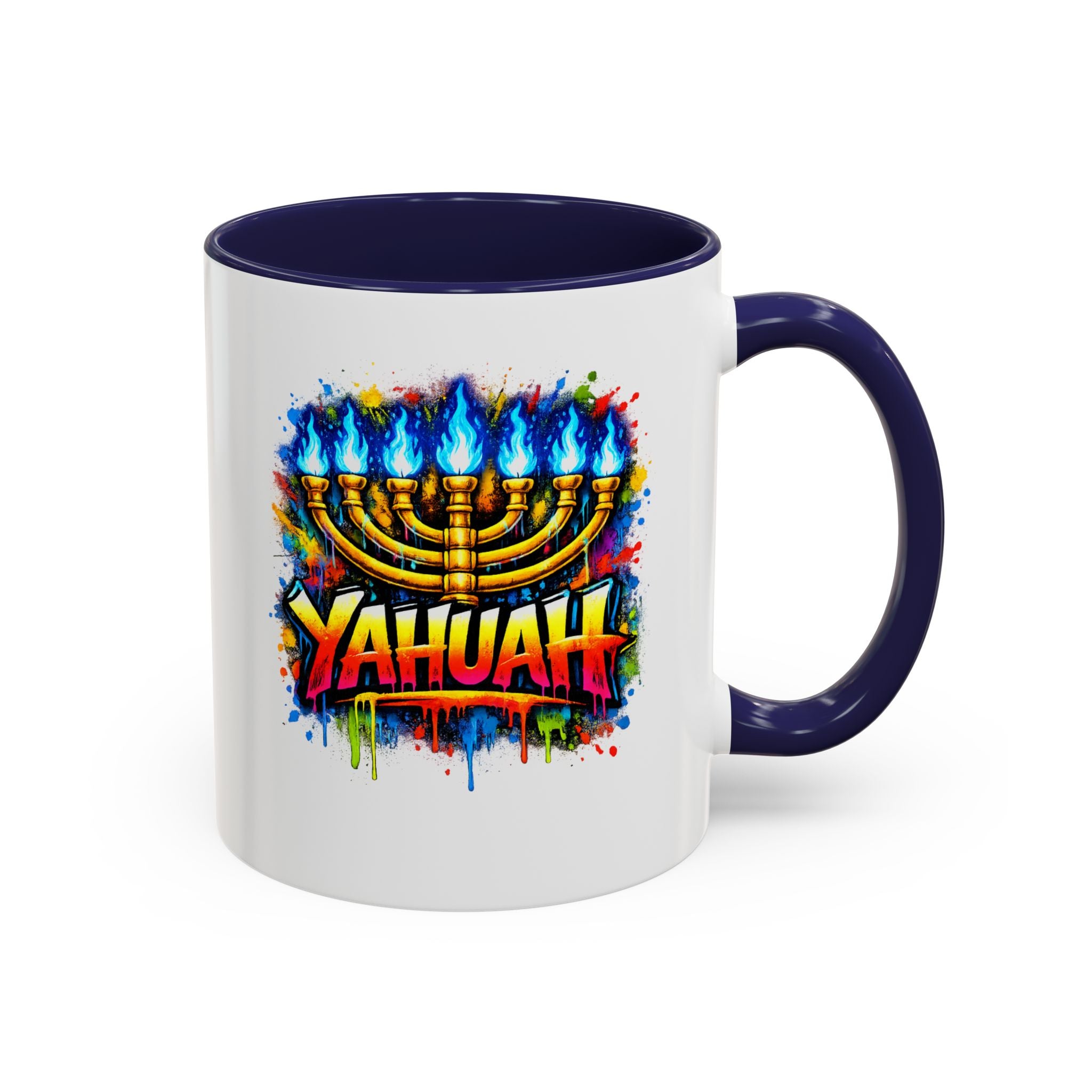 Yahuah colorful Menorah Coffee Mug