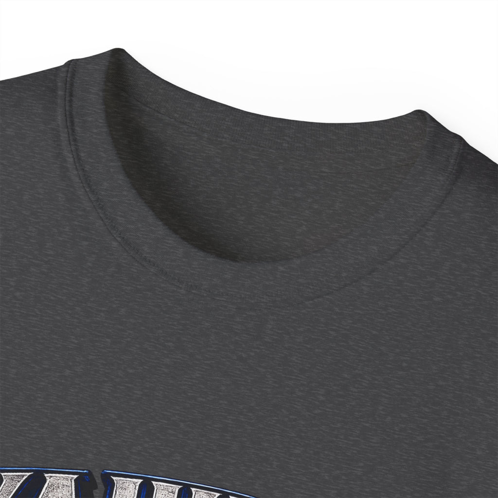 Yahuah Menorah T-Shirt — Yahuah Graphic Tee with Blue Flame Menorah