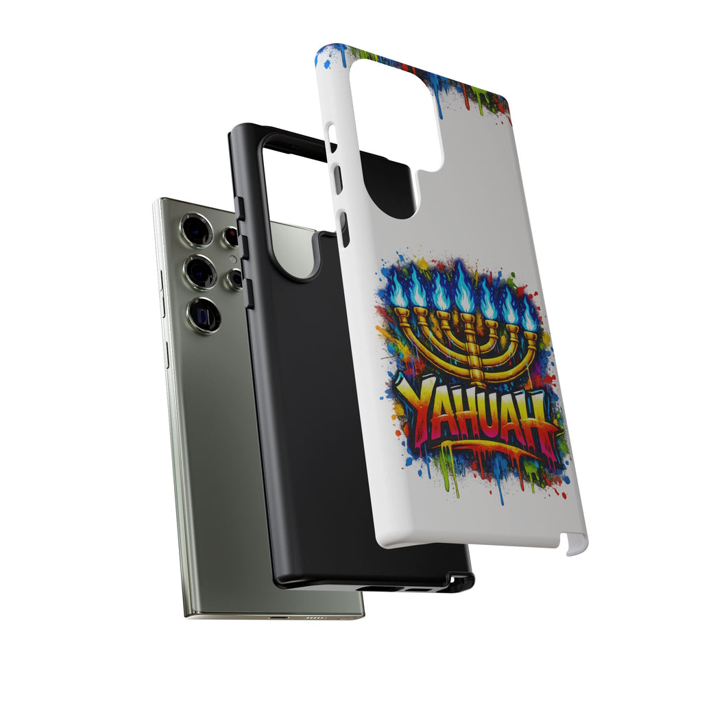 Menorah Yahuah Phone Case — Colorful Graffiti Protective Case