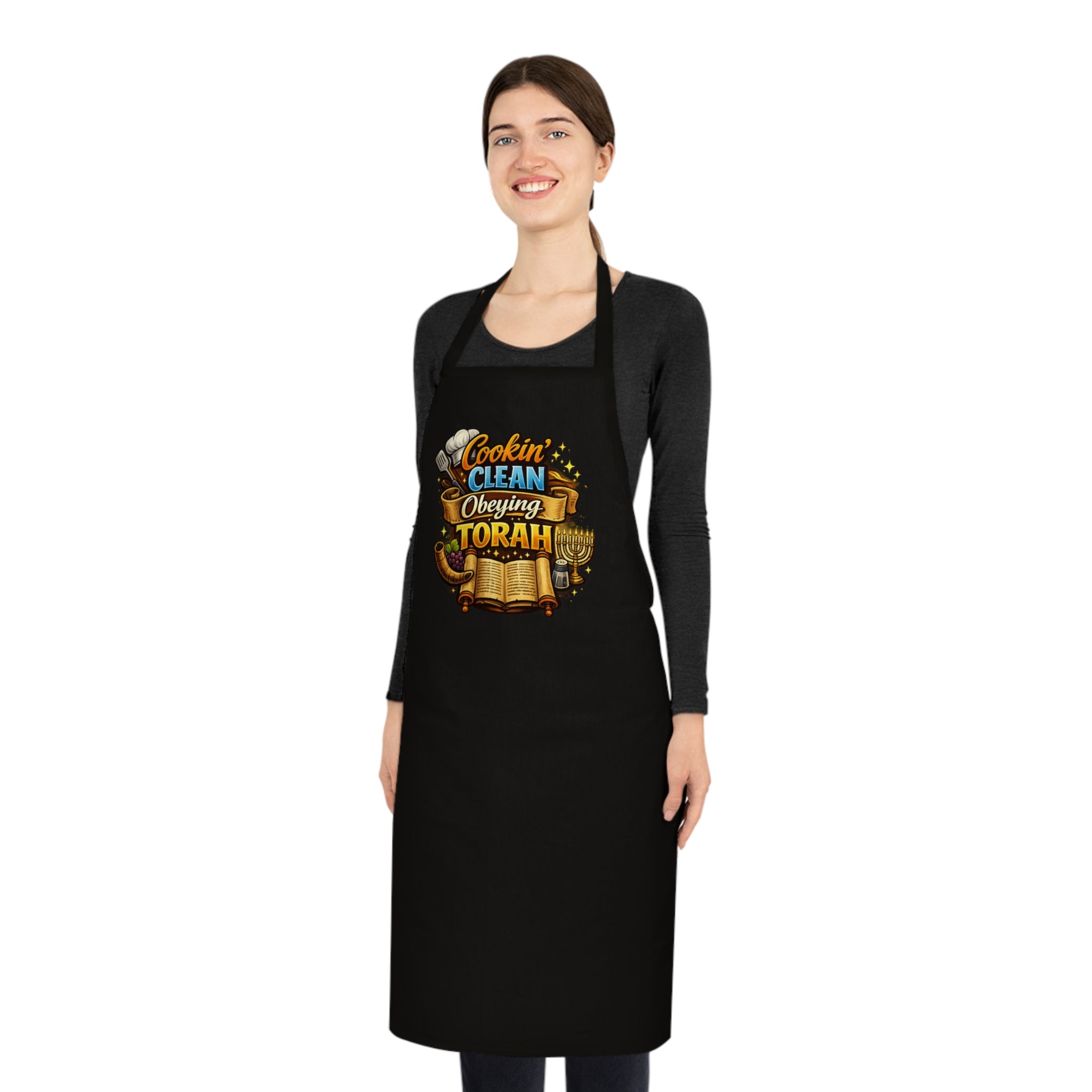 Set Apart Cooking Apron – "Cookin' Clean, Obeying Torah" Cotton Apron