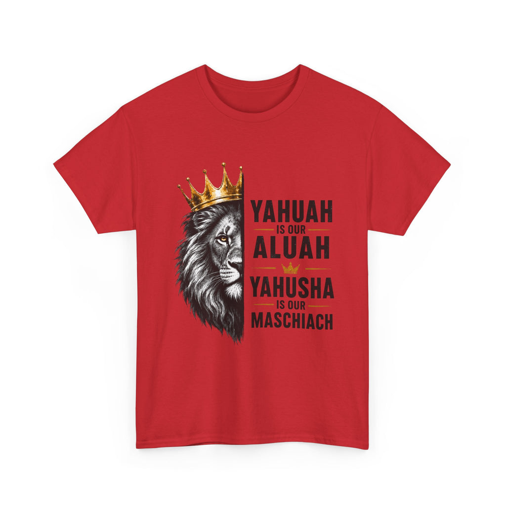 Yahuah is Our Aluah, Yahusha is Our Mashiach Lion Crown Shirt