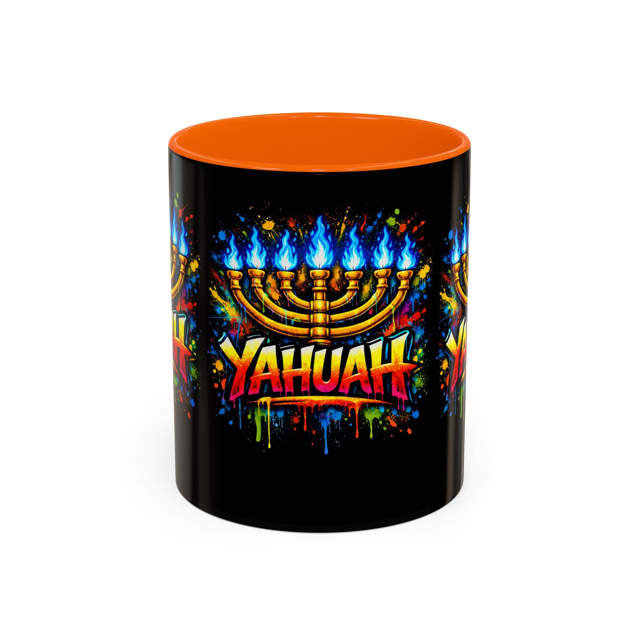 Yahuah Menorah Coffee Mug — Vibrant Set Apart Accent Mug (11/15 oz)