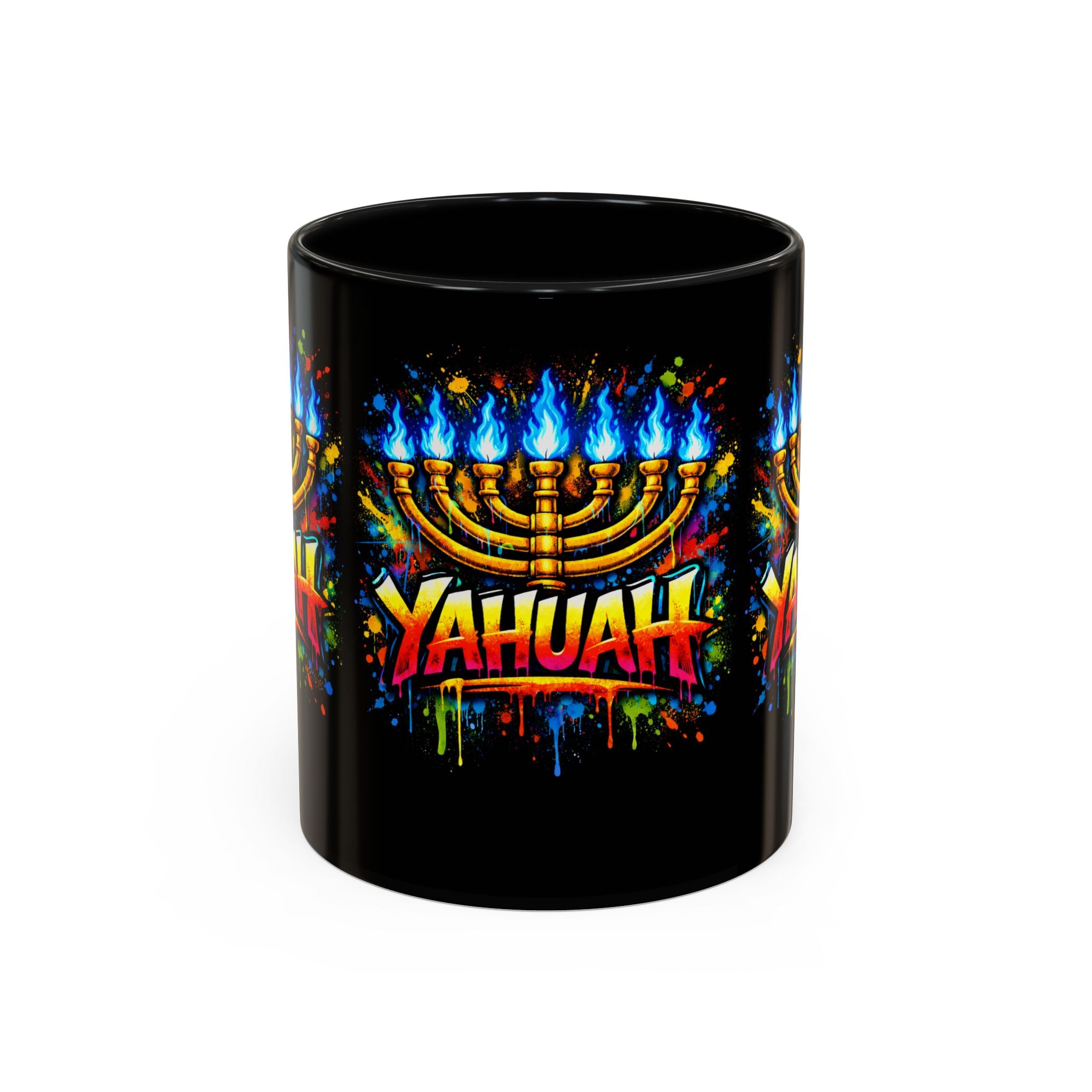 Yahuah Menorah Coffee Mug — Vibrant Set Apart Accent Mug (11/15 oz)