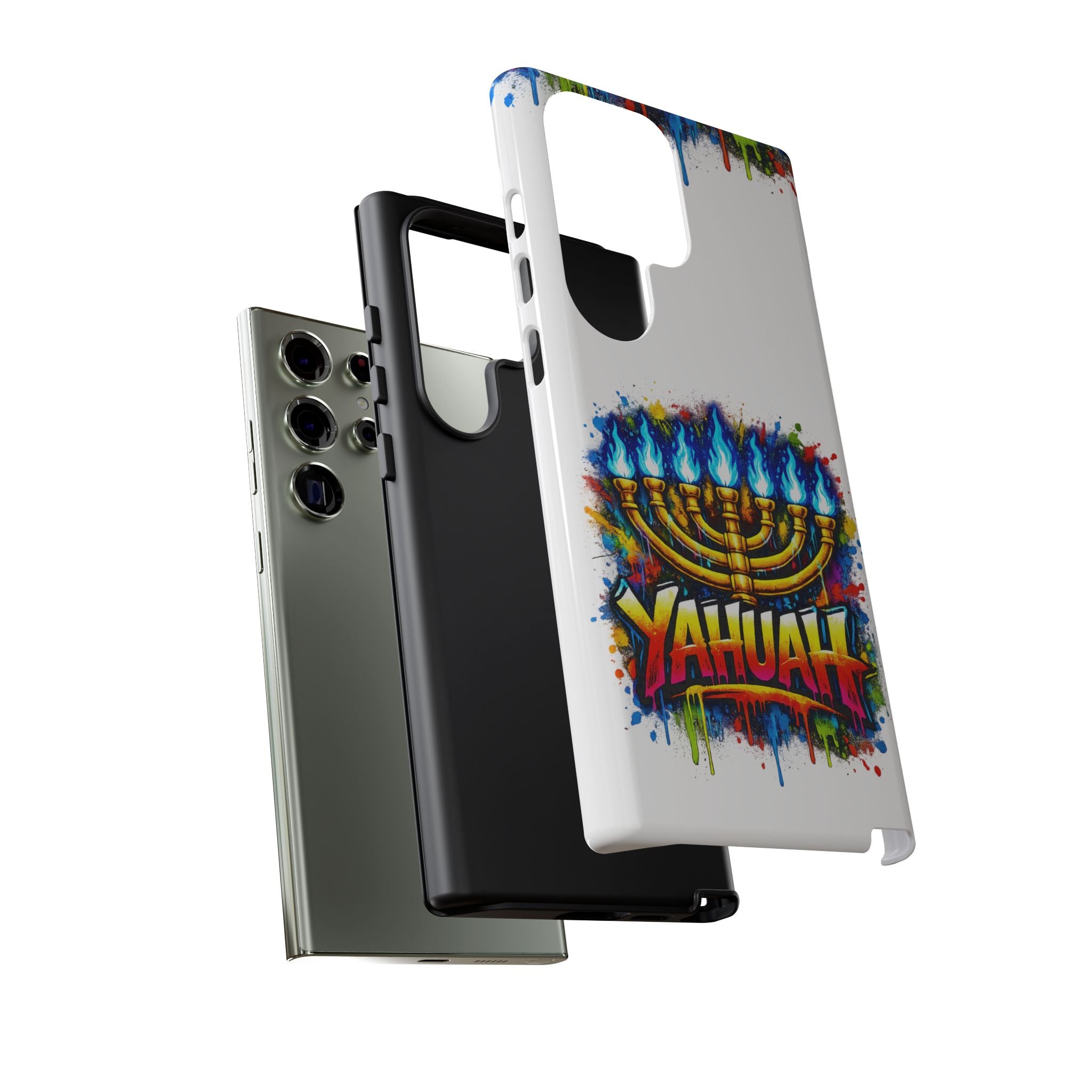 Menorah Yahuah Phone Case — Colorful Graffiti Protective Case