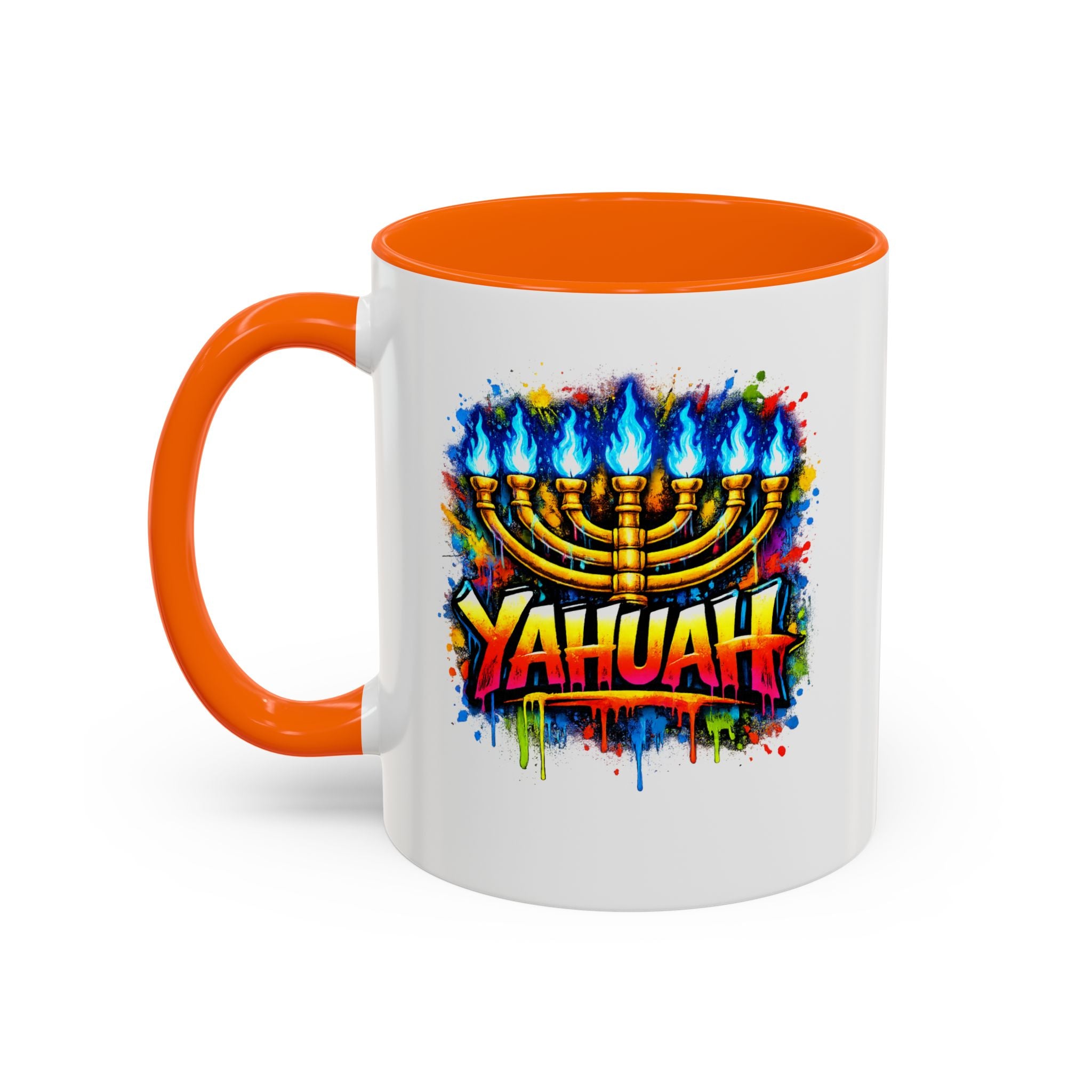 Yahuah colorful Menorah Coffee Mug