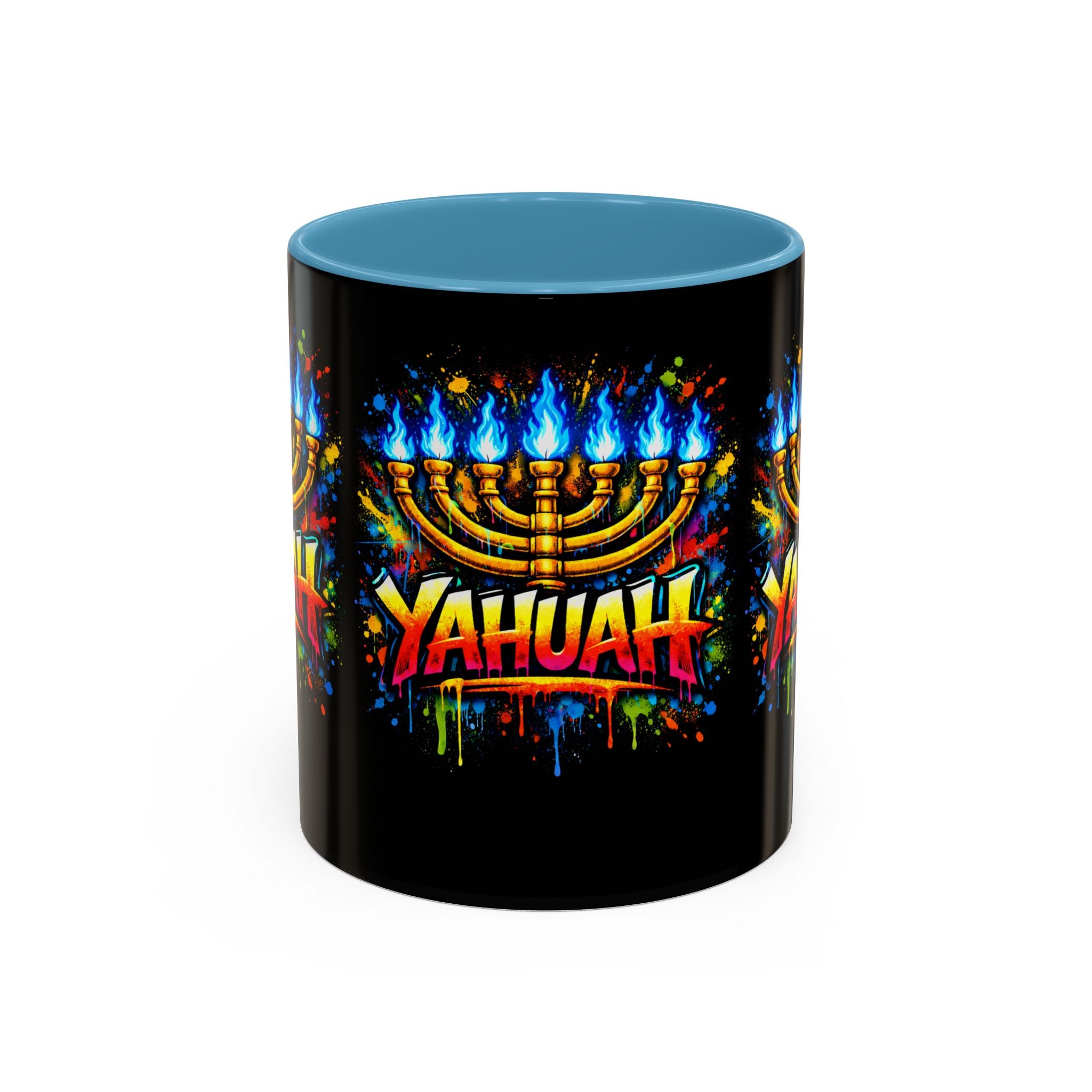 Yahuah Menorah Coffee Mug — Vibrant Set Apart Accent Mug (11/15 oz)