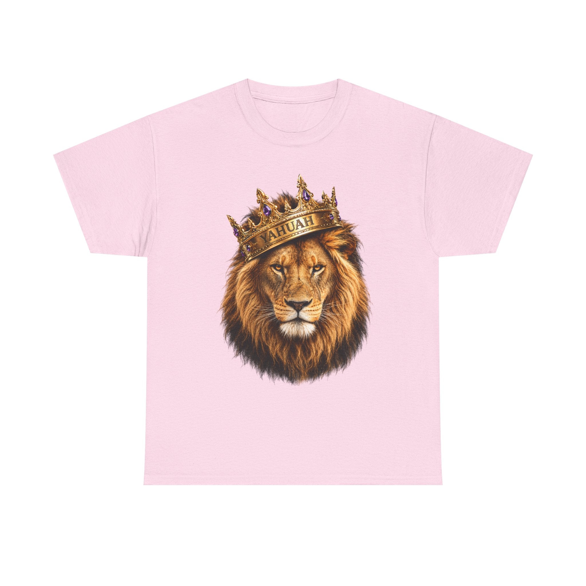 Yahuah Lion Of Yahudah King Crown T-Shirt — Regal Lion Graphic Tee