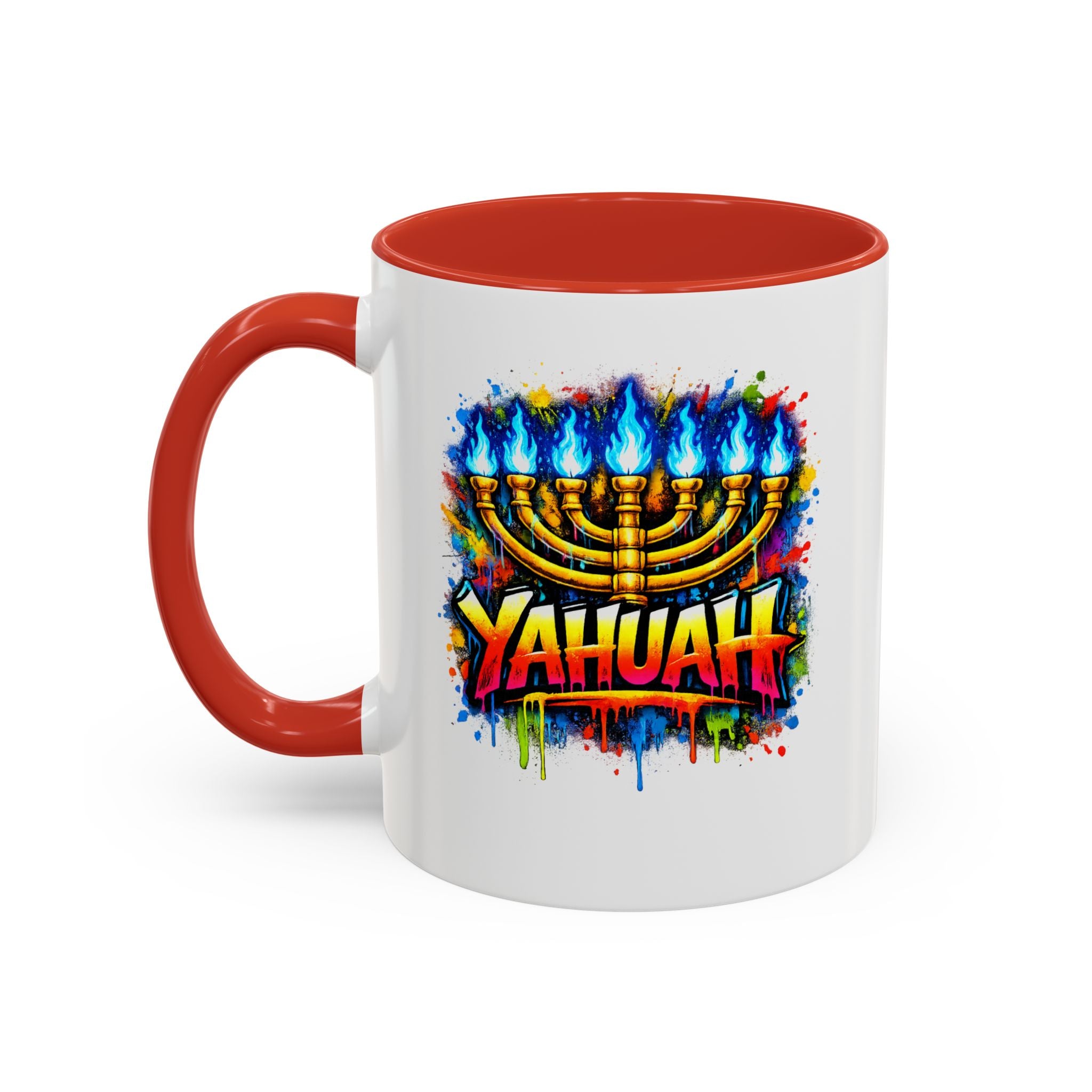 Yahuah colorful Menorah Coffee Mug