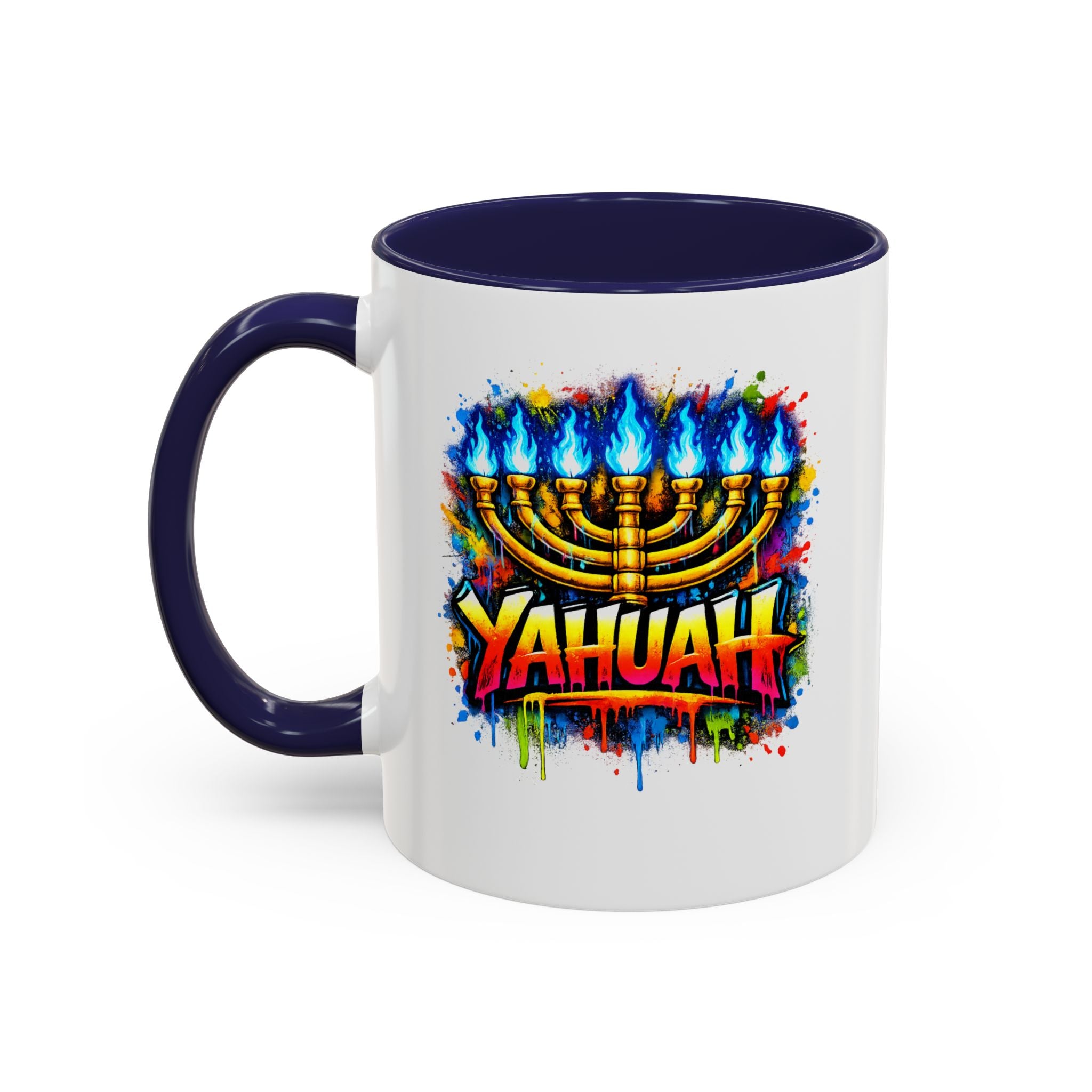 Yahuah colorful Menorah Coffee Mug