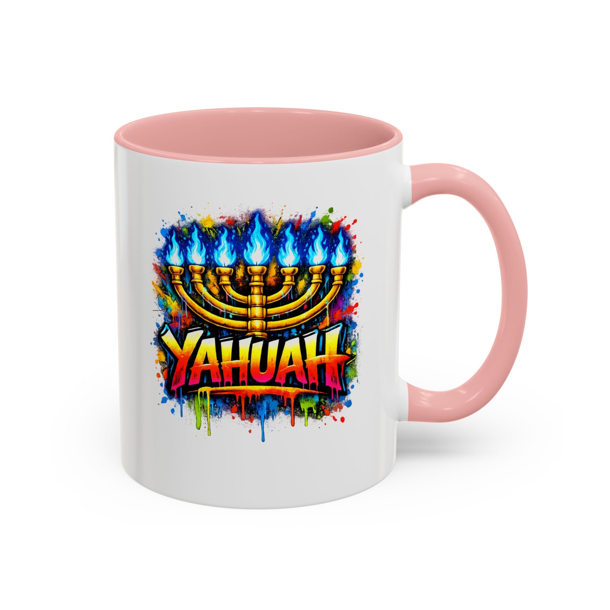 Yahuah colorful Menorah Coffee Mug