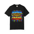 Menorah Graffiti T-Shirt — "YAHUAH" Flame Design
