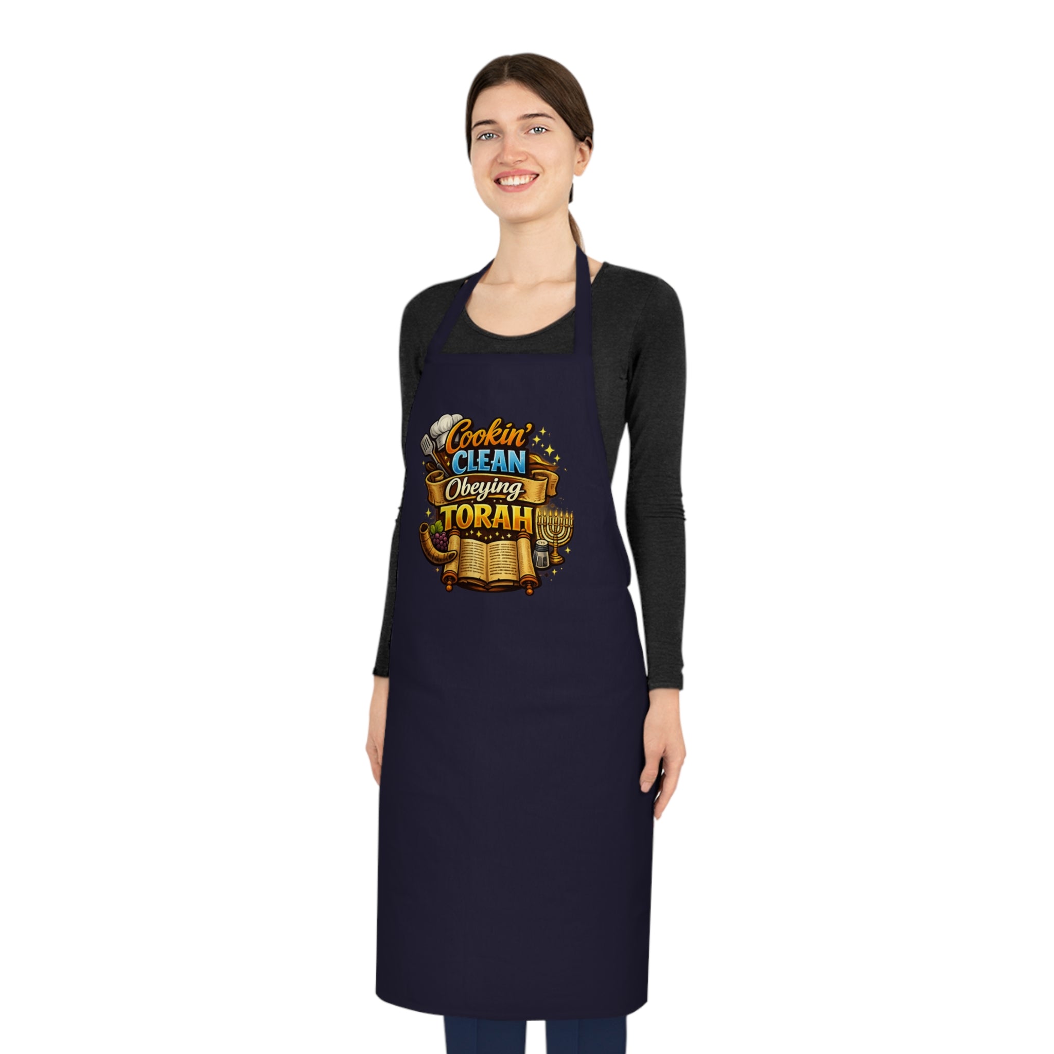 Set Apart Cooking Apron – "Cookin' Clean, Obeying Torah" Cotton Apron