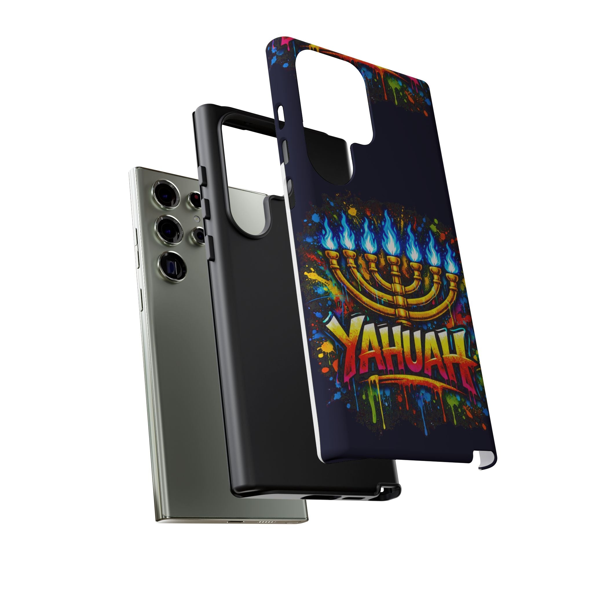 Menorah Yahuah Phone Case — Colorful Graffiti Protective Case