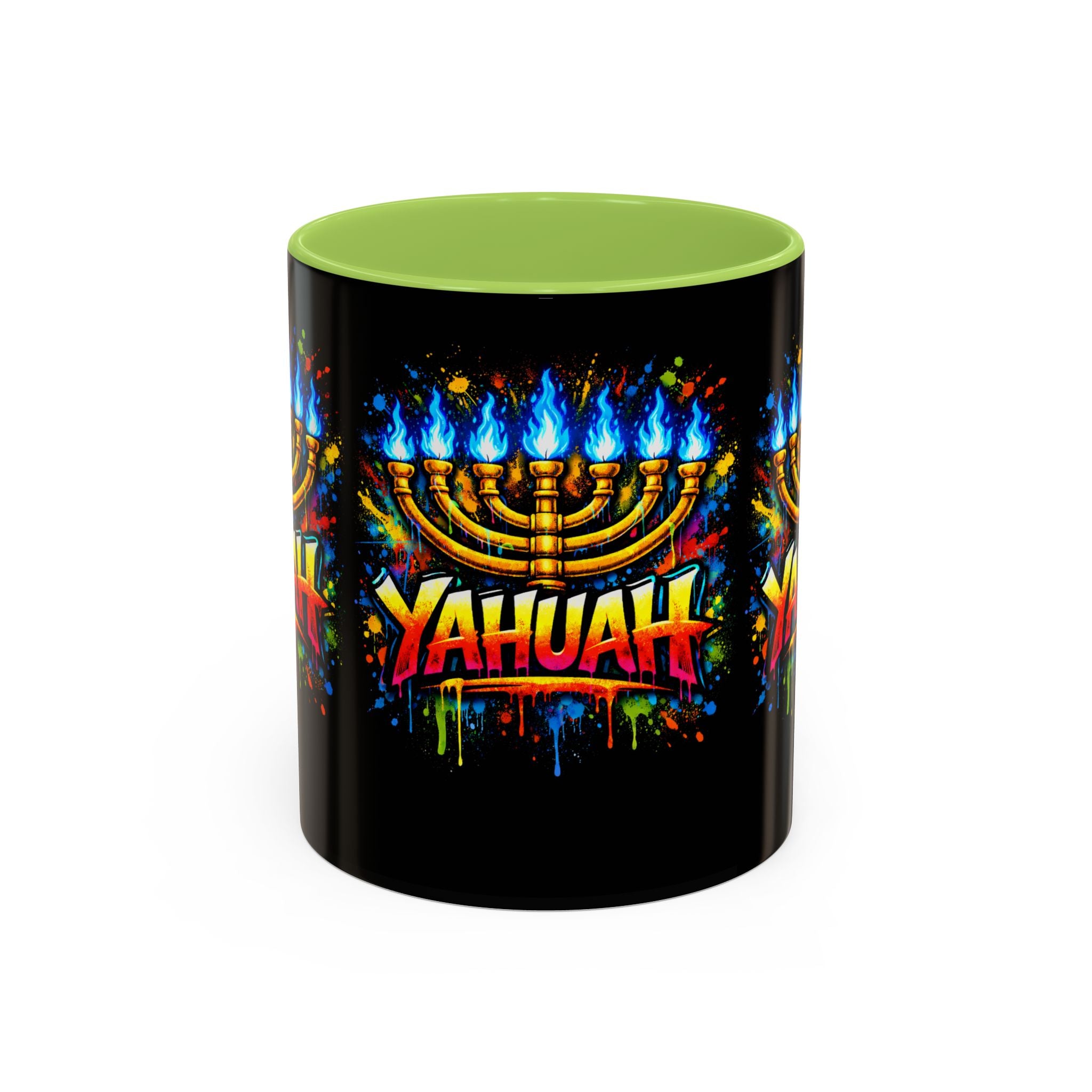 Yahuah Menorah Coffee Mug — Vibrant Set Apart Accent Mug (11/15 oz)