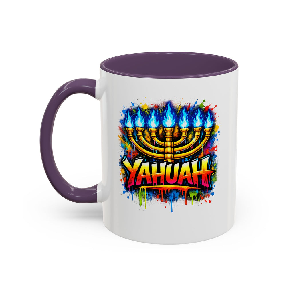 Yahuah colorful Menorah Coffee Mug