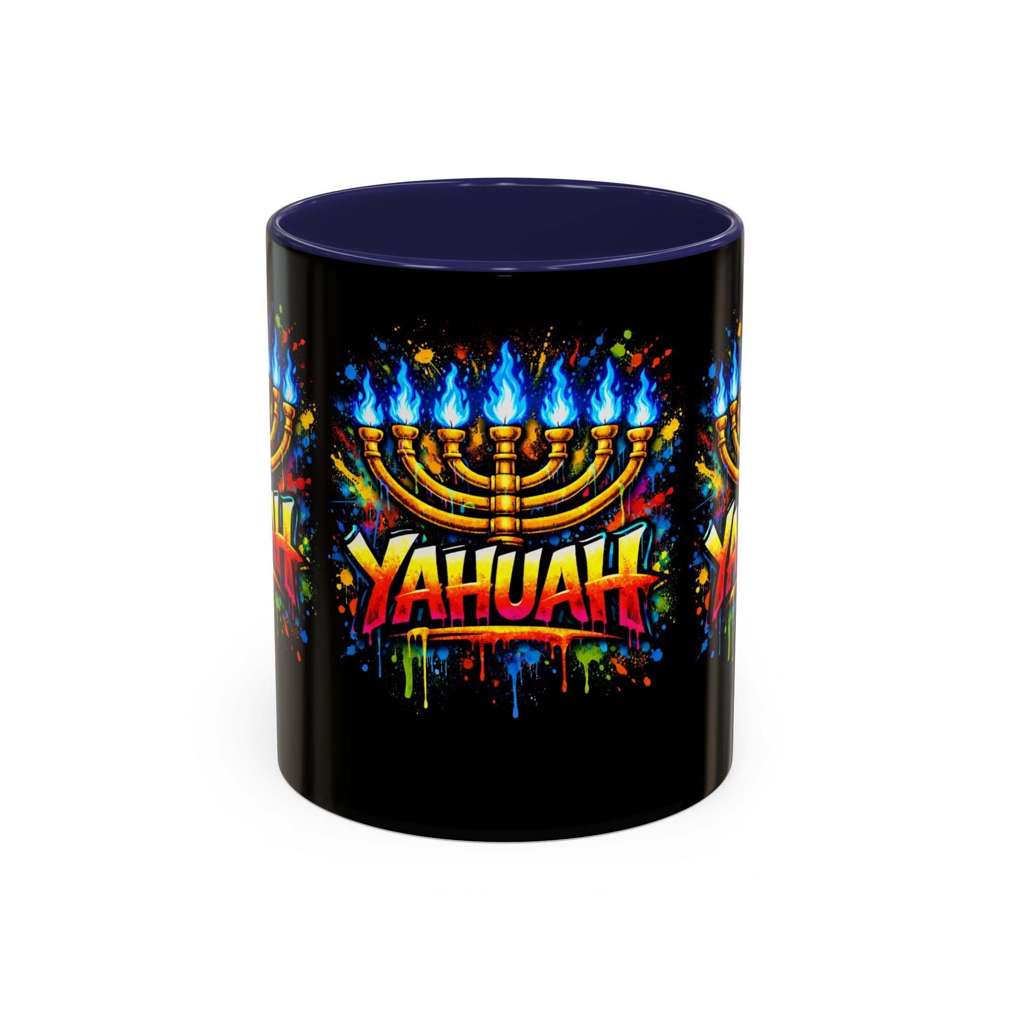 Yahuah Menorah Coffee Mug — Vibrant Set Apart Accent Mug (11/15 oz)