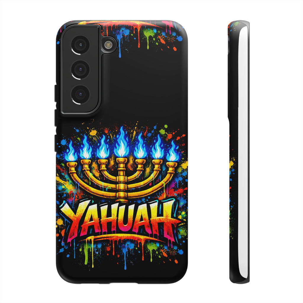 Menorah Yahuah Phone Case — Colorful Graffiti Protective Case