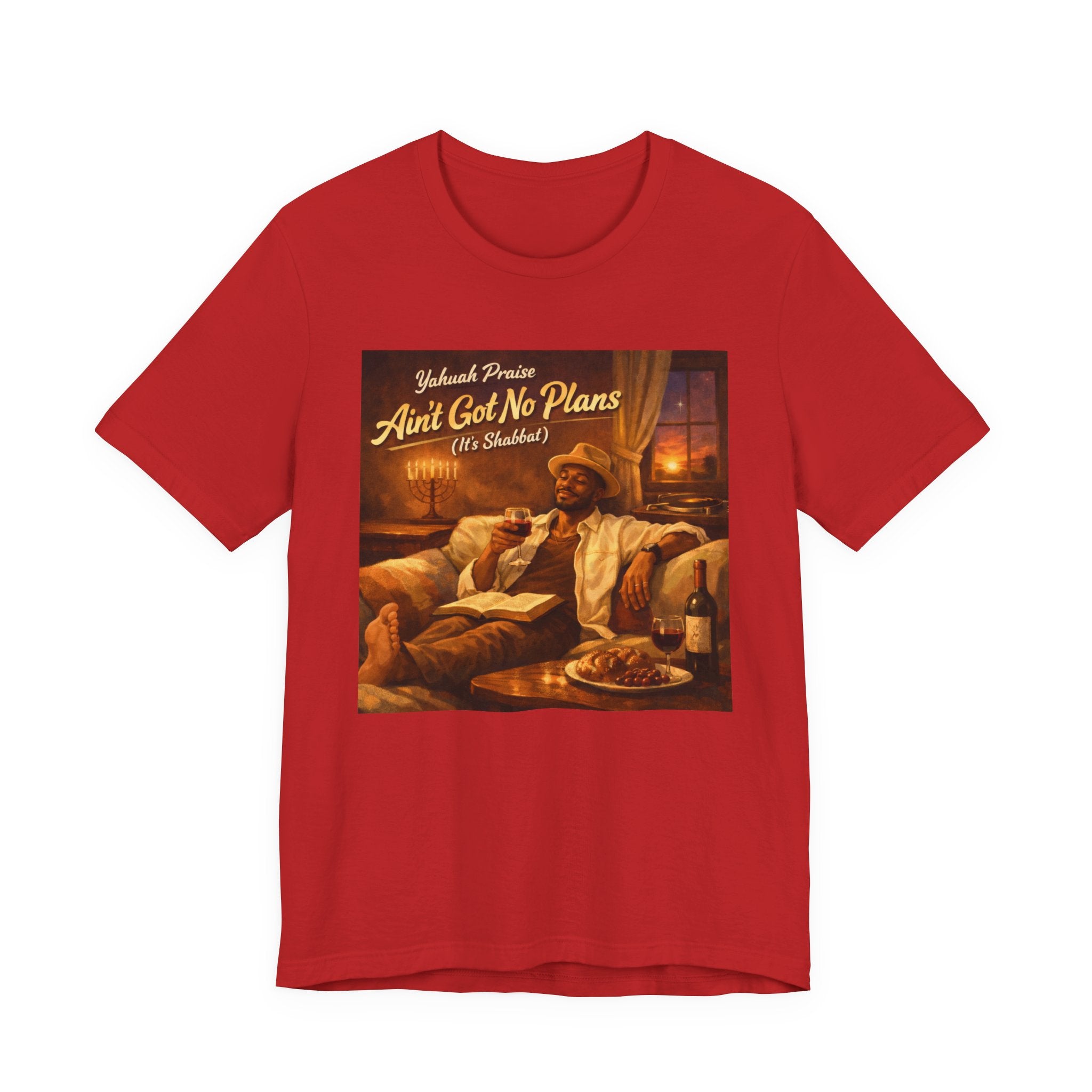 "Ain't Got No Plans (It's Shabbat)" Retro Tee – Yahuah Praise