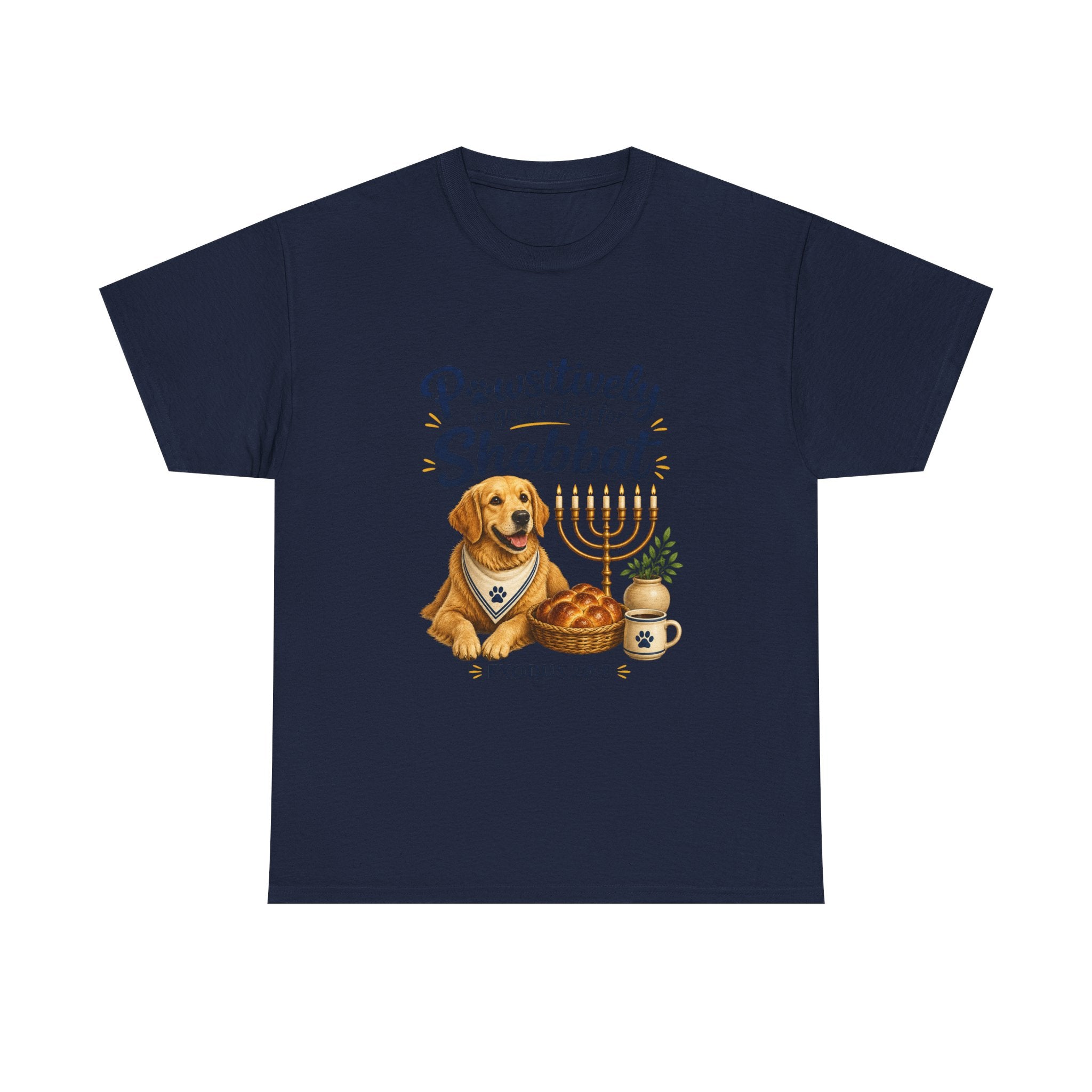 Pawsitively a Great Day for Shabbat Dog Lover Shirt – Exodus 20:8 Faith Tee