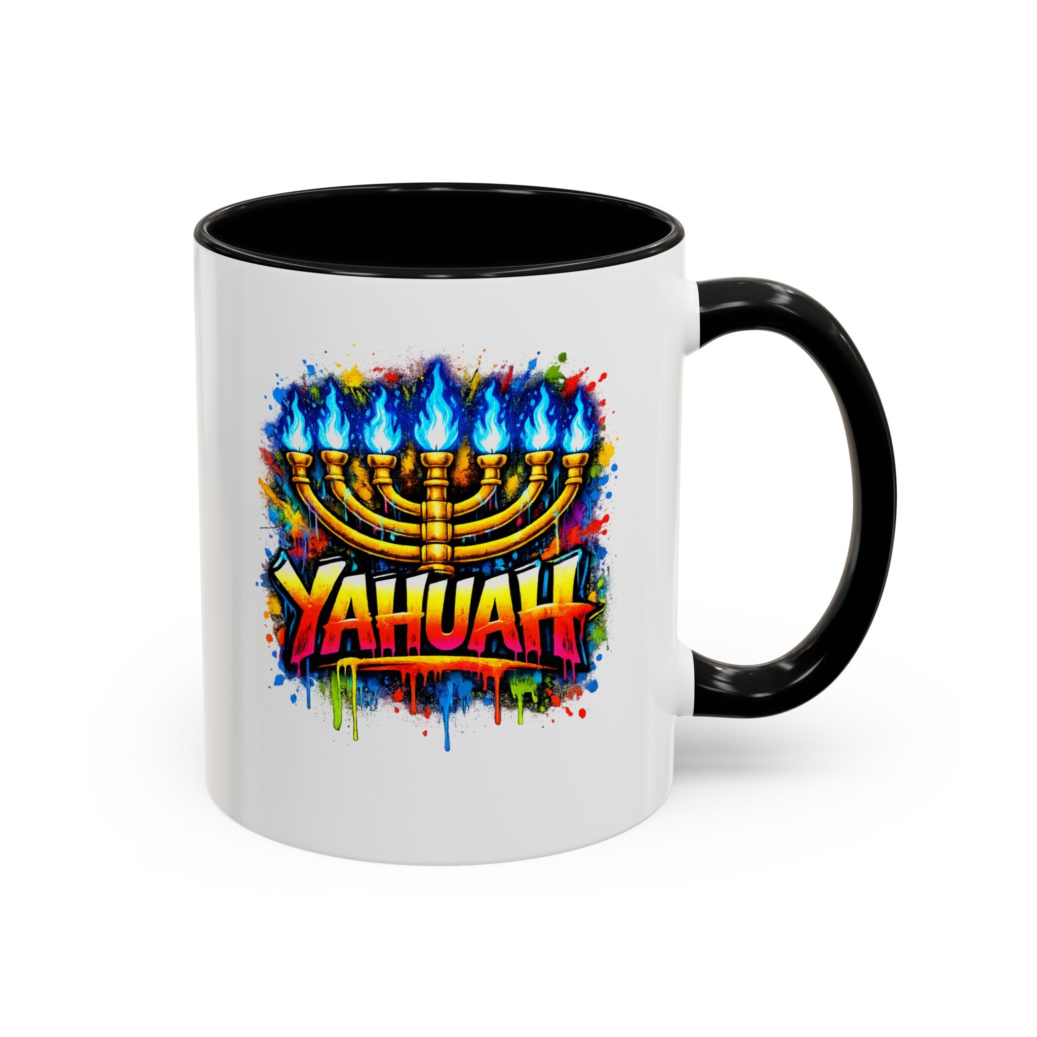 Yahuah colorful Menorah Coffee Mug