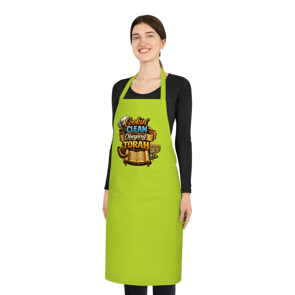 Set Apart Cooking Apron – "Cookin' Clean, Obeying Torah" Cotton Apron