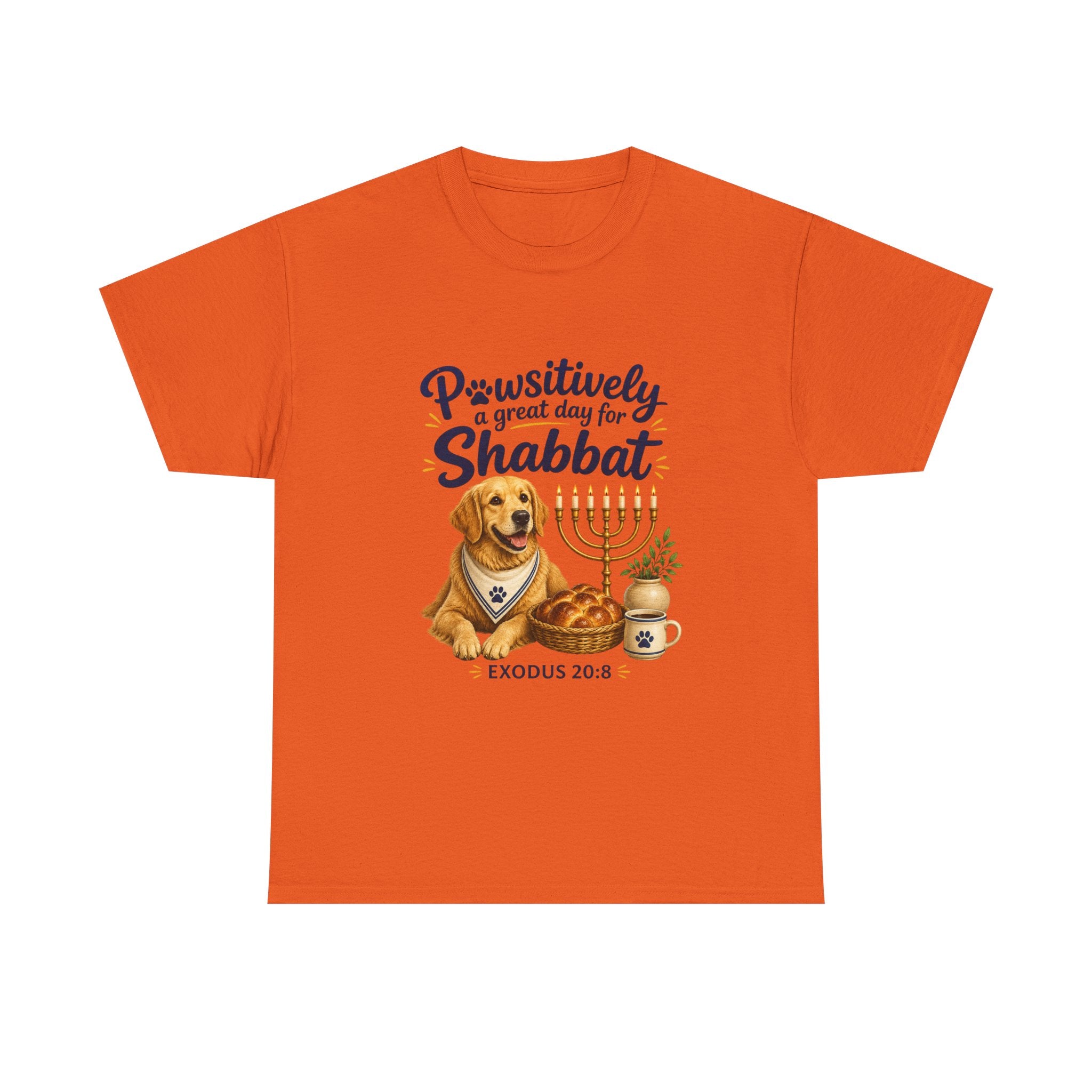 Pawsitively a Great Day for Shabbat Dog Lover Shirt – Exodus 20:8 Faith Tee