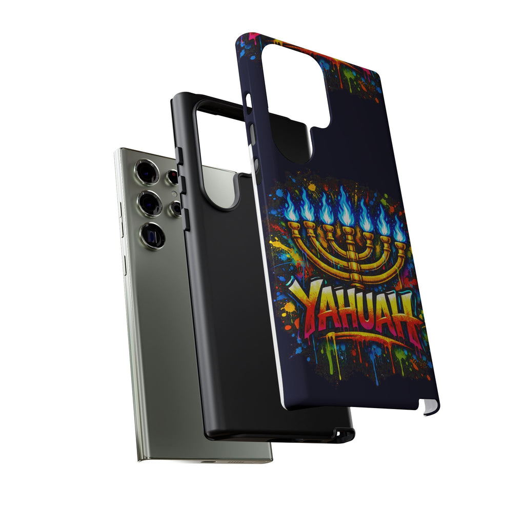 Menorah Yahuah Phone Case — Colorful Graffiti Protective Case