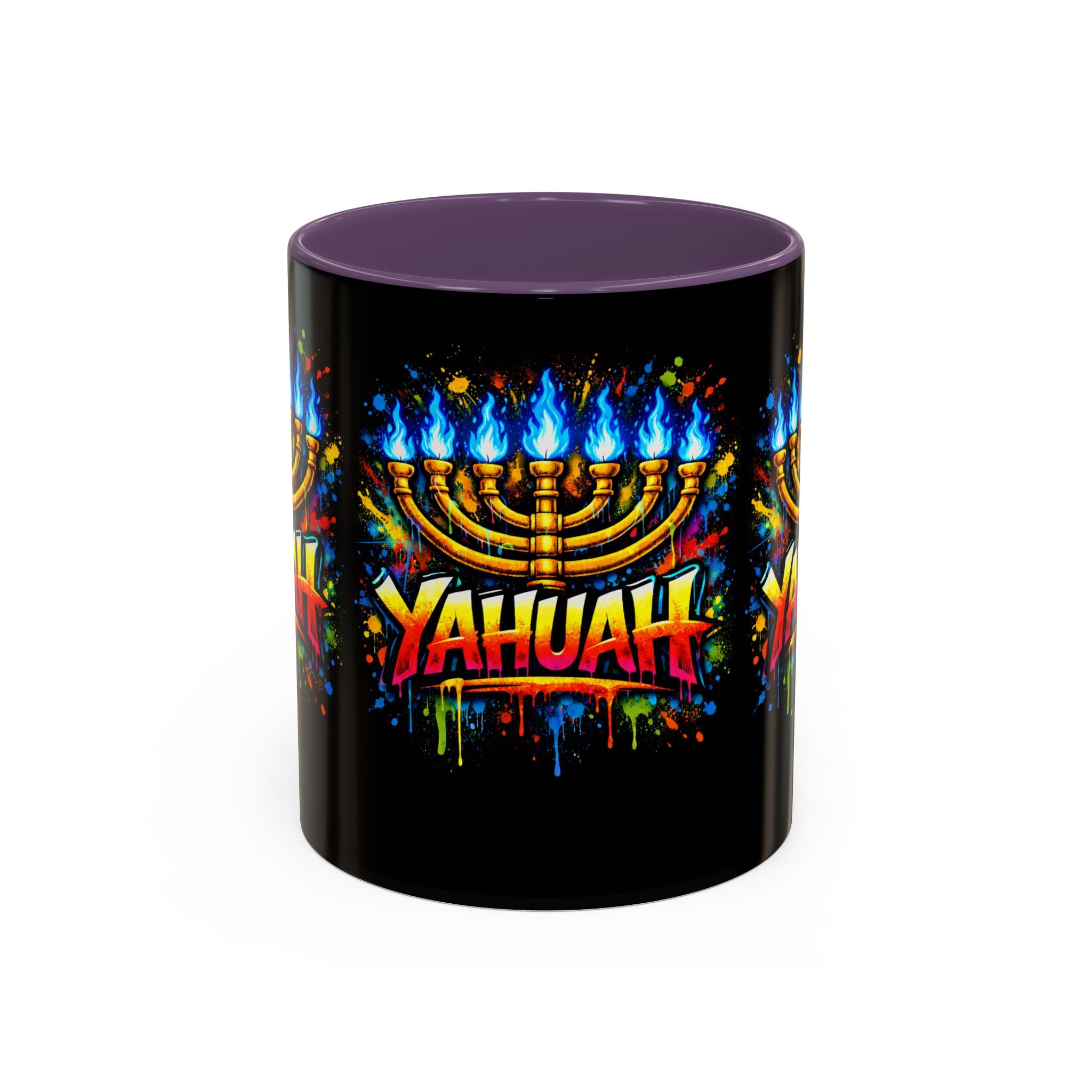 Yahuah Menorah Coffee Mug — Vibrant Set Apart Accent Mug (11/15 oz)