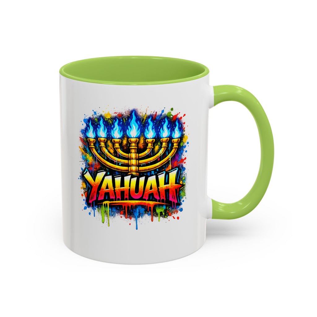 Yahuah colorful Menorah Coffee Mug