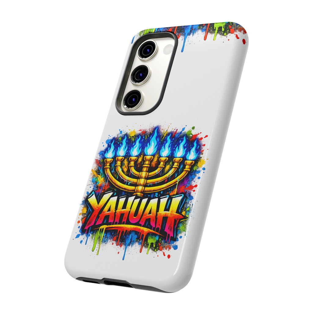 Menorah Yahuah Phone Case — Colorful Graffiti Protective Case