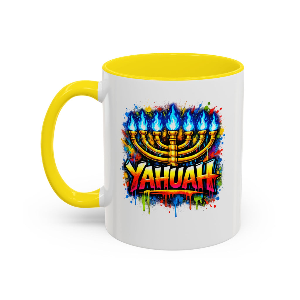 Yahuah colorful Menorah Coffee Mug