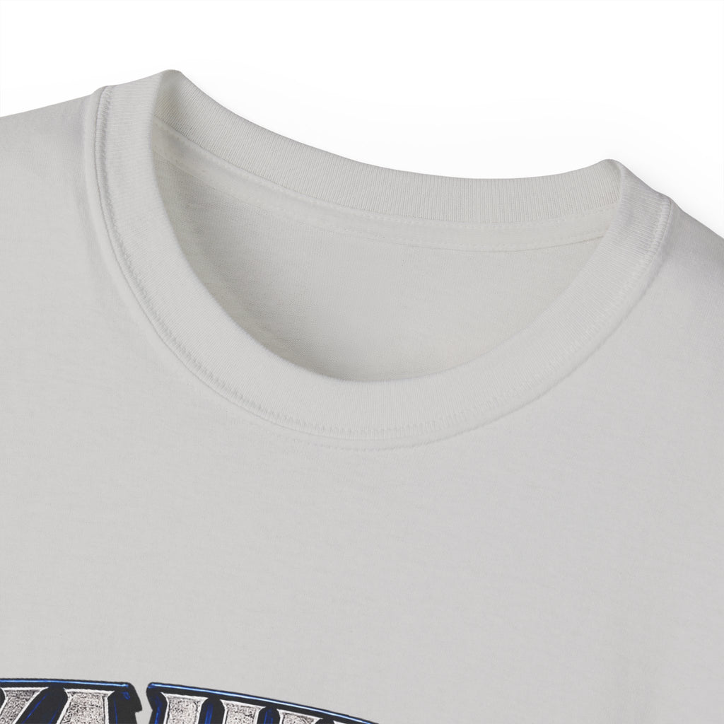 Yahuah Menorah T-Shirt — Yahuah Graphic Tee with Blue Flame Menorah