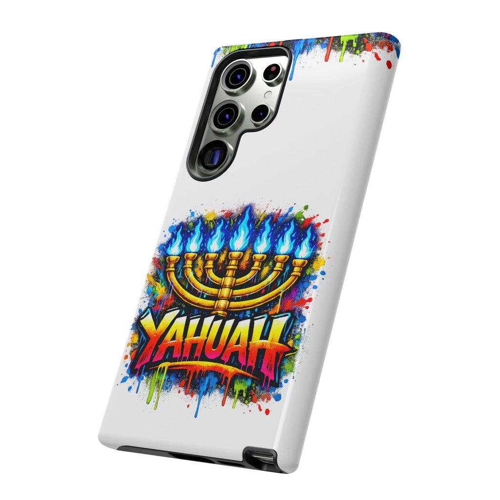 Menorah Yahuah Phone Case — Colorful Graffiti Protective Case