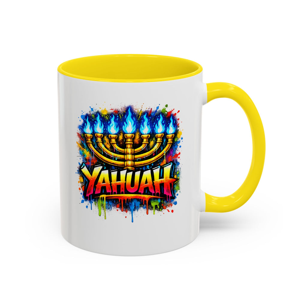 Yahuah colorful Menorah Coffee Mug