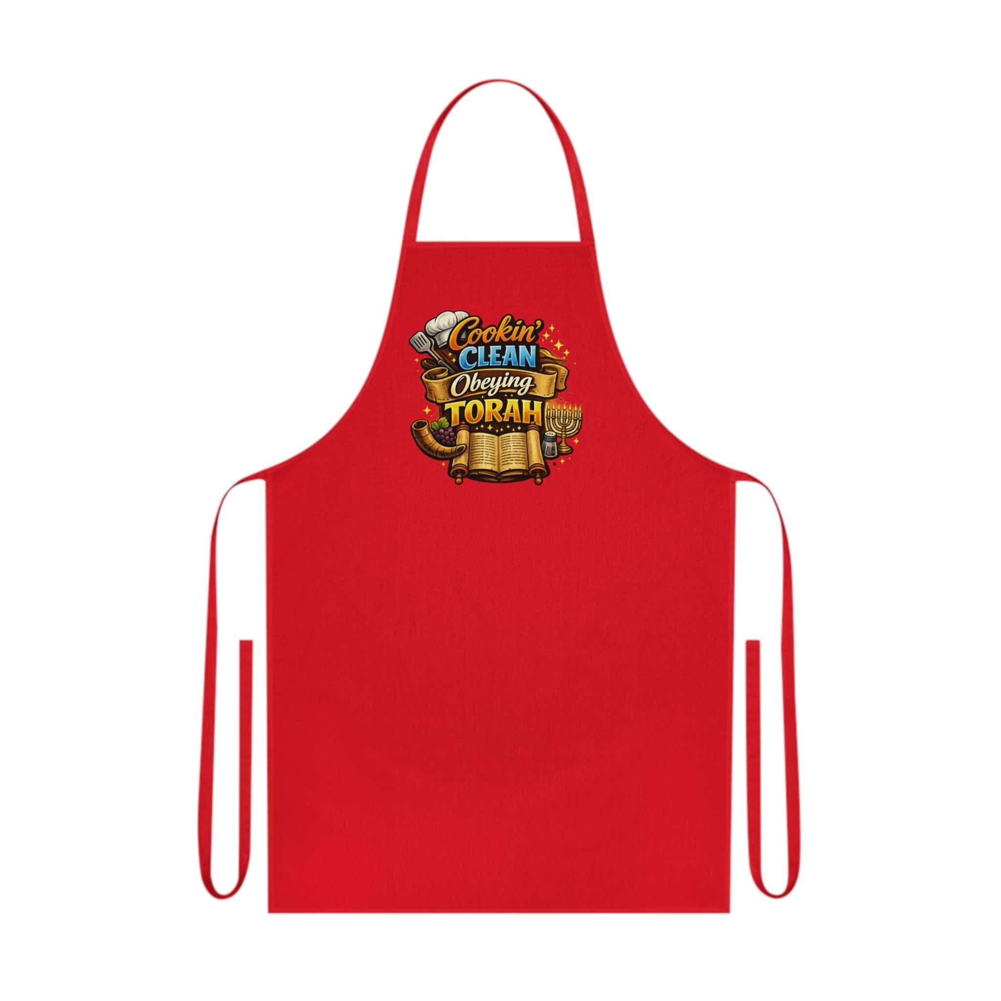 Set Apart Cooking Apron – "Cookin' Clean, Obeying Torah" Cotton Apron
