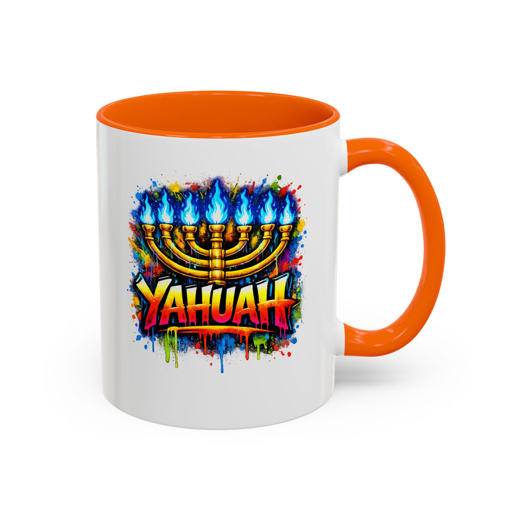 Yahuah colorful Menorah Coffee Mug