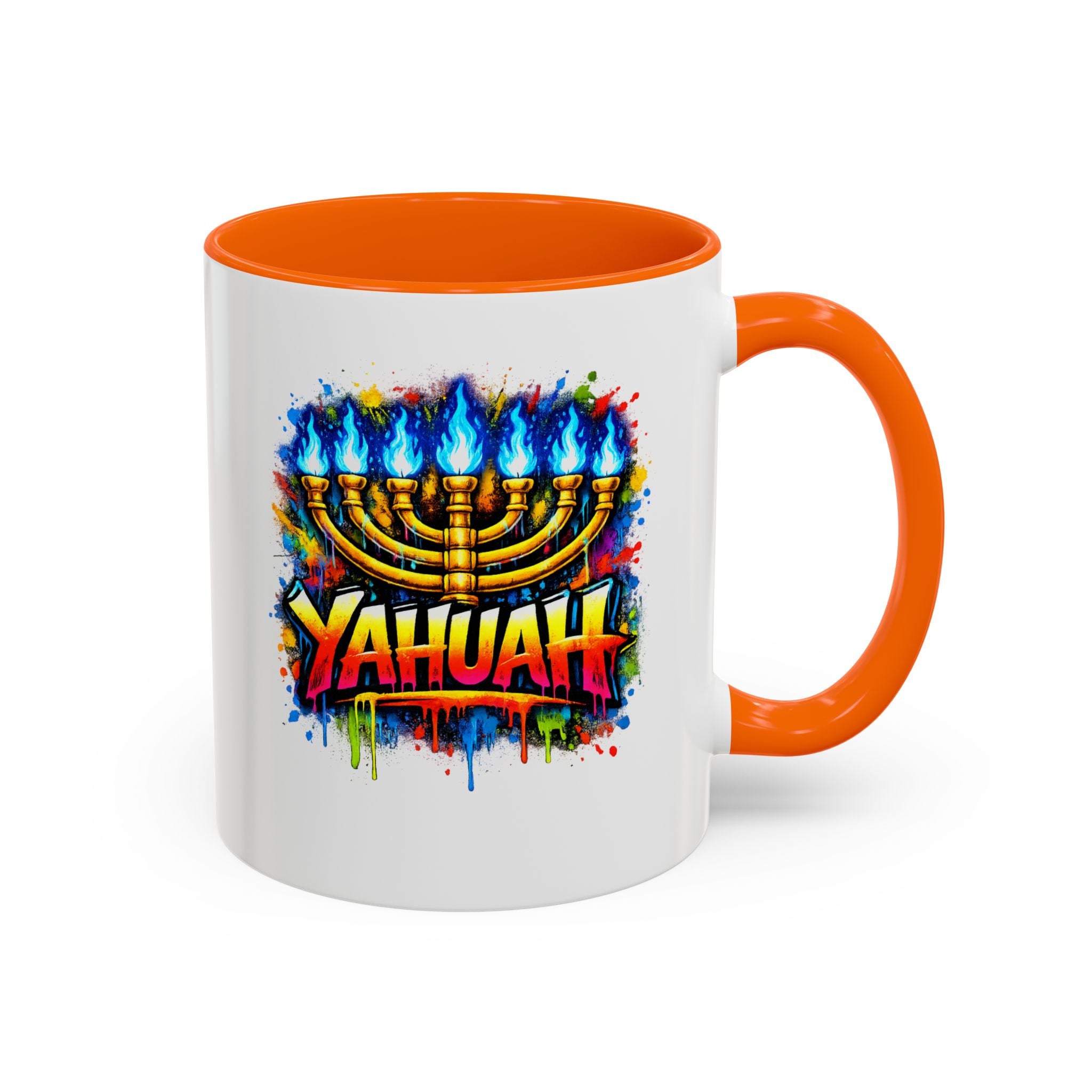 Yahuah colorful Menorah Coffee Mug