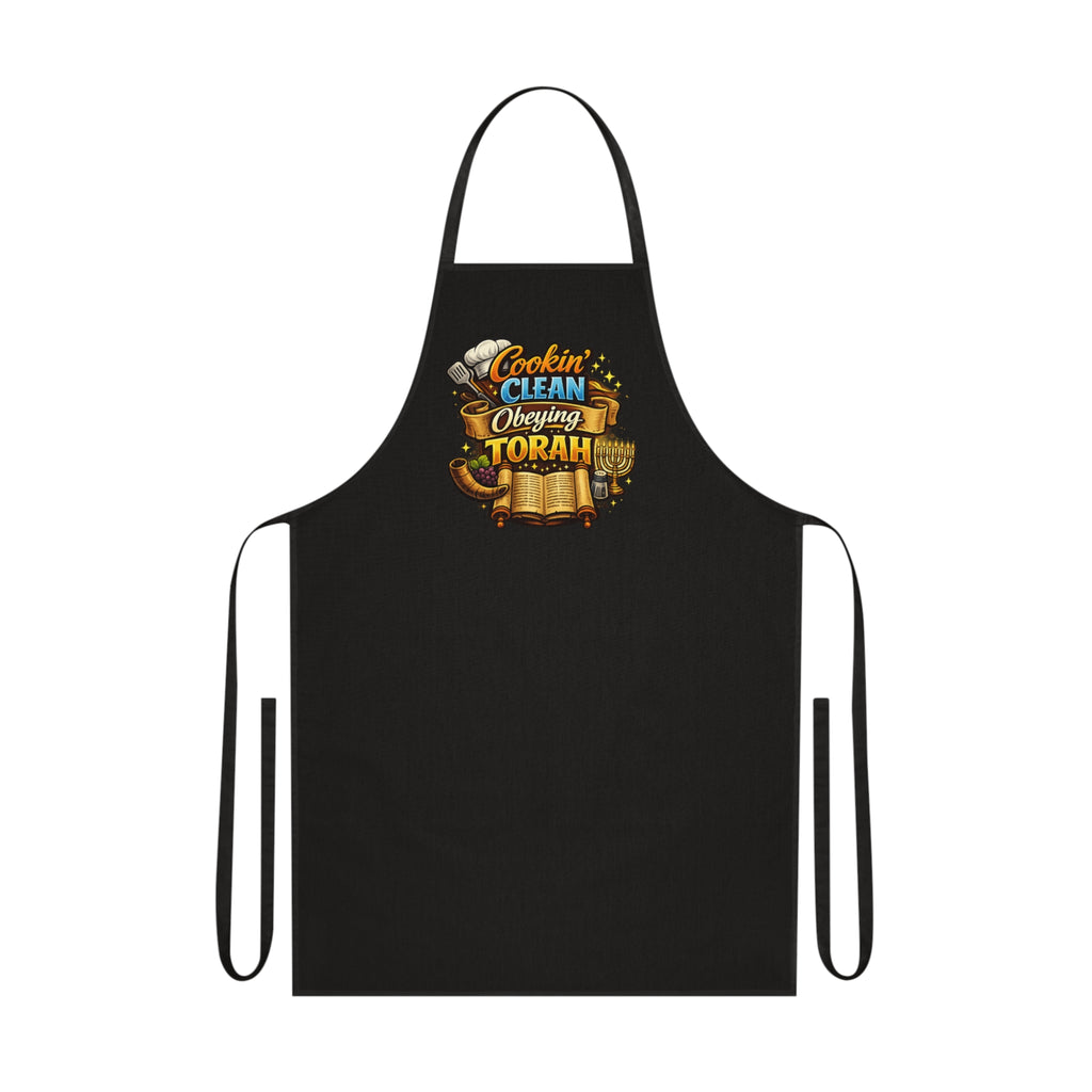 Set Apart Cooking Apron – "Cookin' Clean, Obeying Torah" Cotton Apron