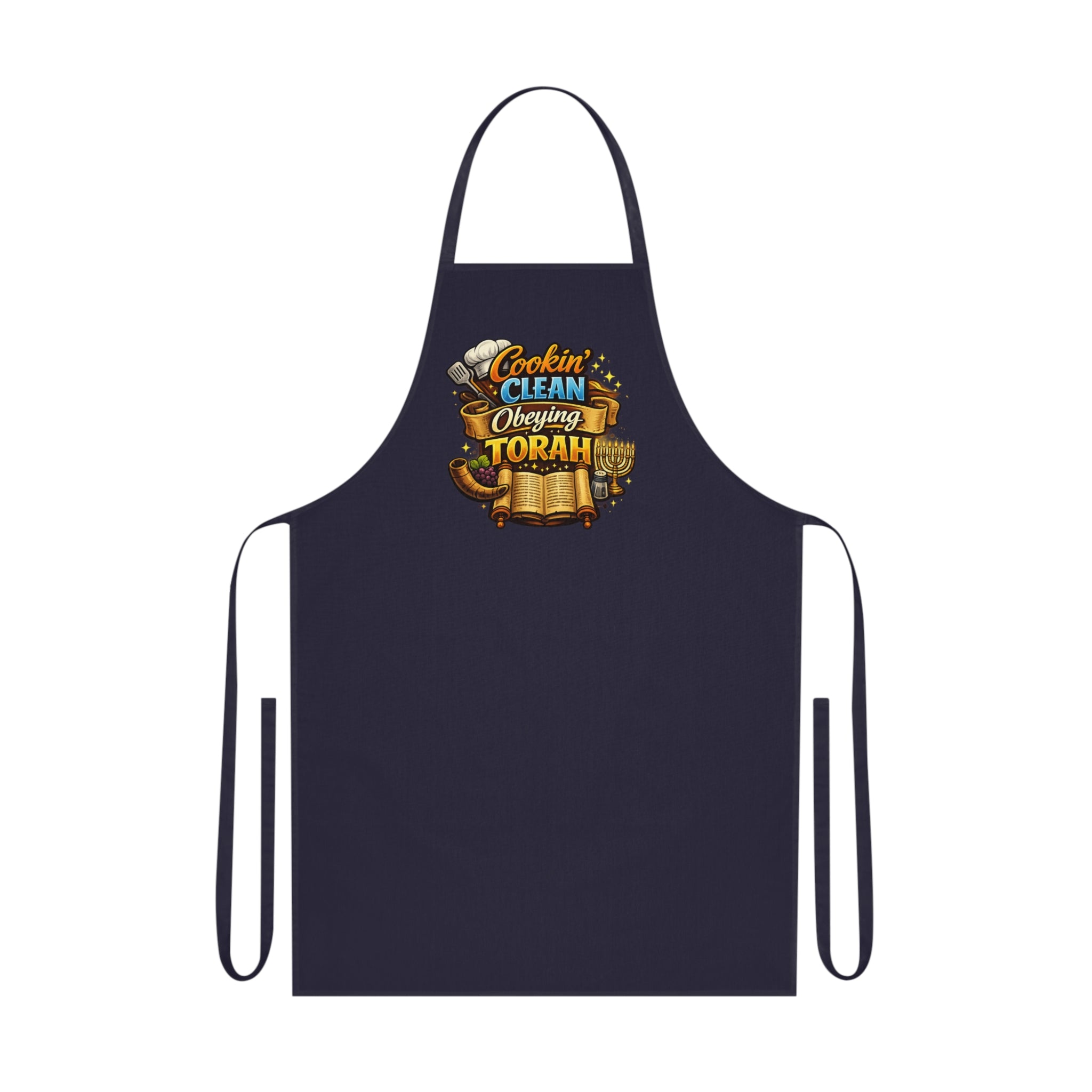 Set Apart Cooking Apron – "Cookin' Clean, Obeying Torah" Cotton Apron