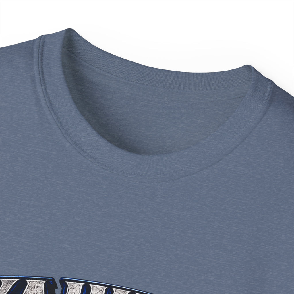 Yahuah Menorah T-Shirt — Yahuah Graphic Tee with Blue Flame Menorah