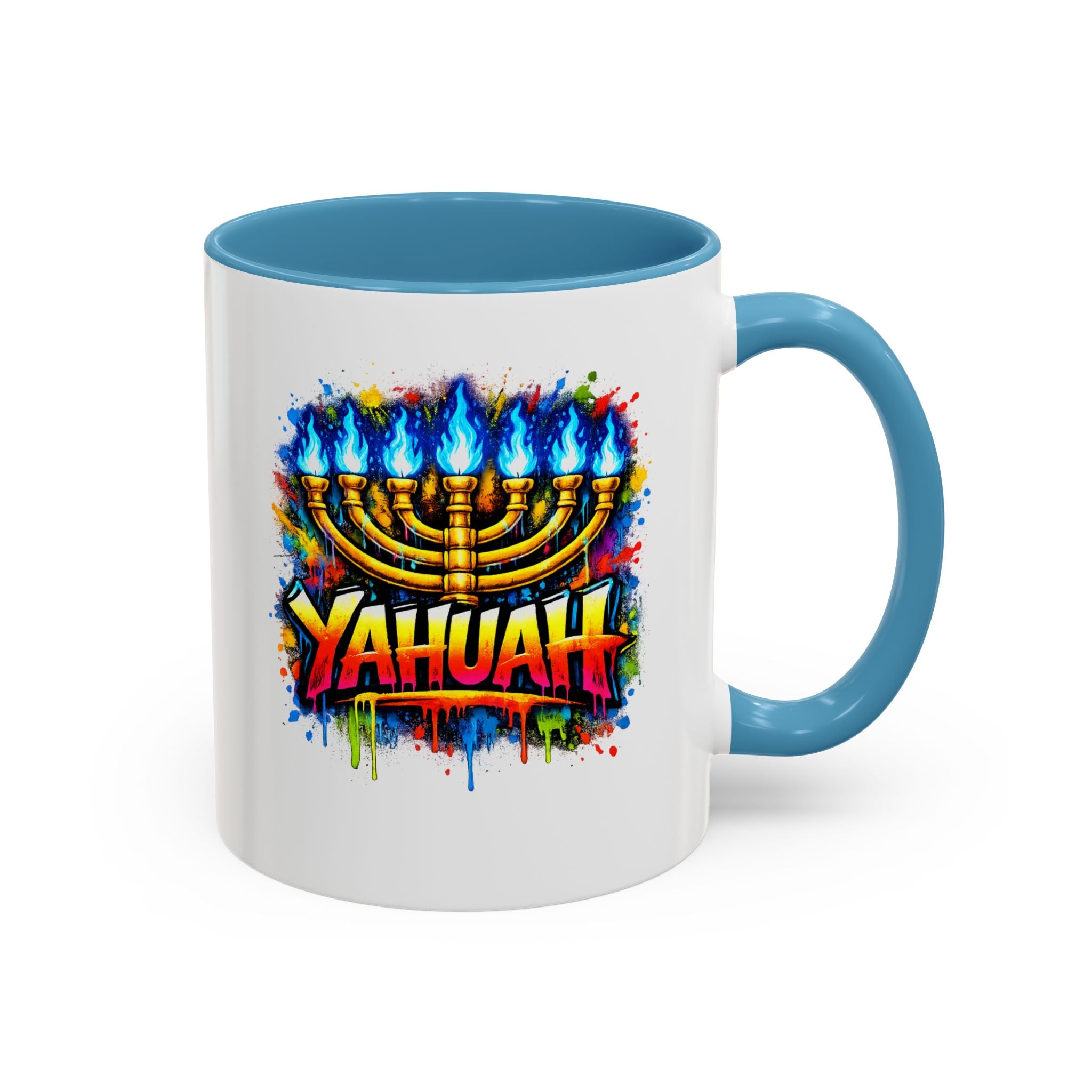 Yahuah colorful Menorah Coffee Mug