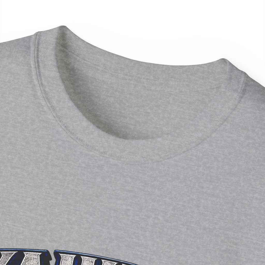 Yahuah Menorah T-Shirt — Yahuah Graphic Tee with Blue Flame Menorah