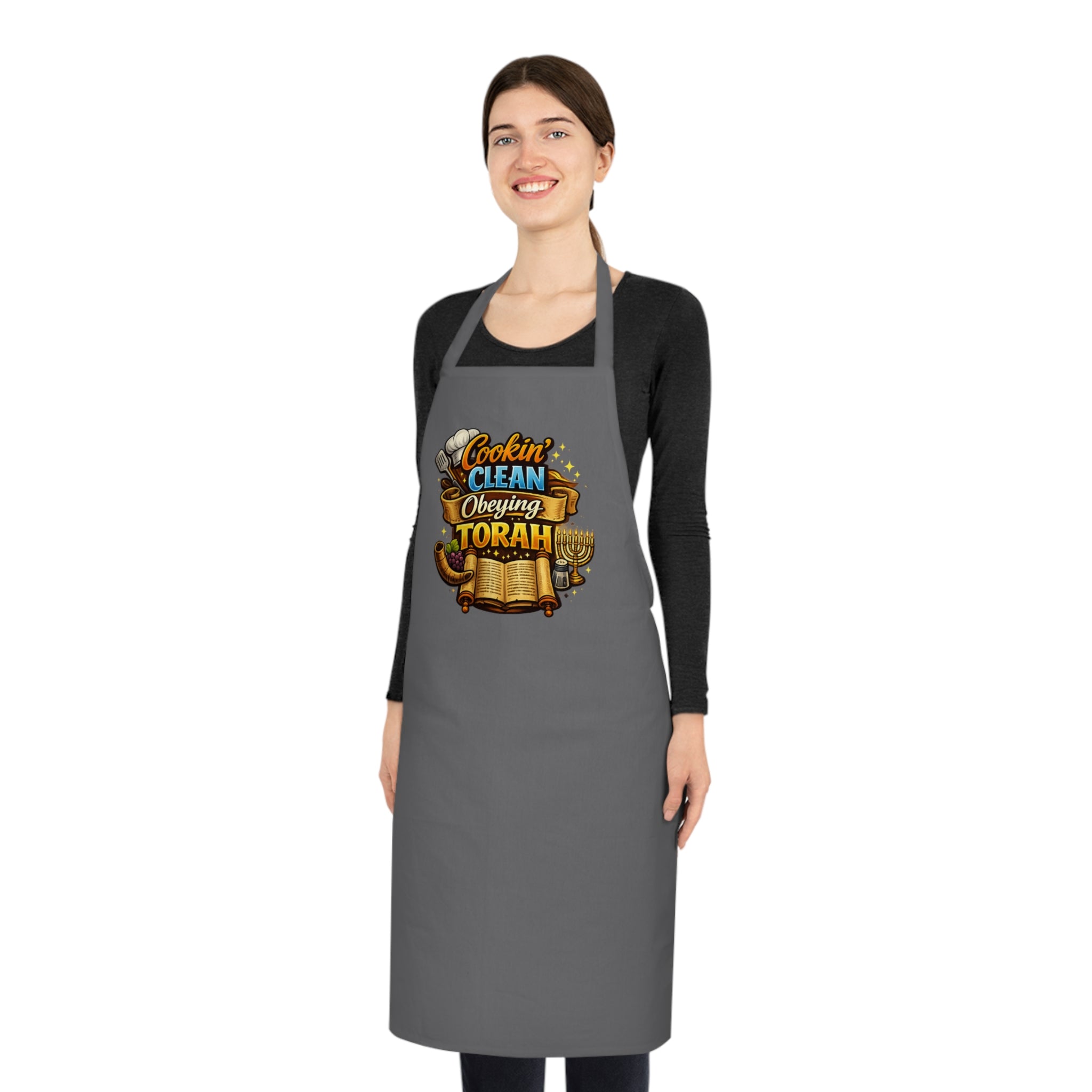 Set Apart Cooking Apron – "Cookin' Clean, Obeying Torah" Cotton Apron